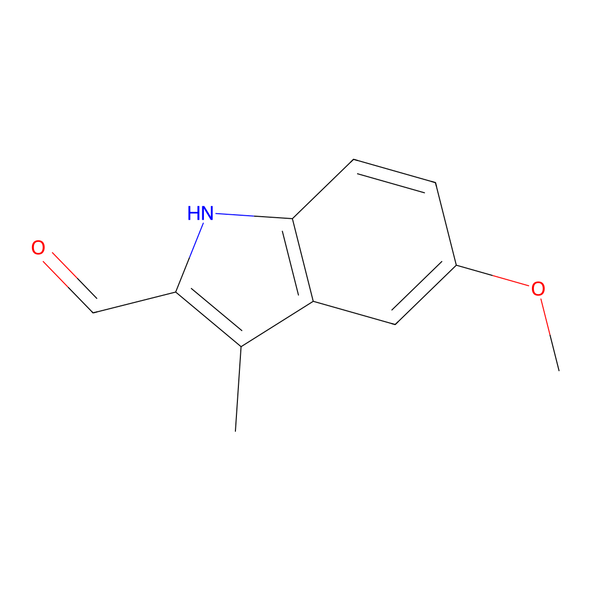 5-Methoxy-3-methyl-1H-indole-2-carbaldehyde molecular structure, CAS 30464-90-5