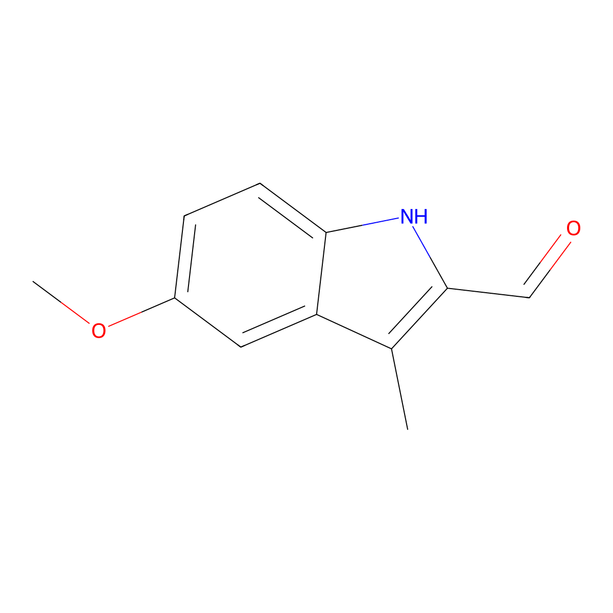 5-Methoxy-3-methyl-1H-indole-2-carbaldehyde molecular structure, CAS 30464-90-5