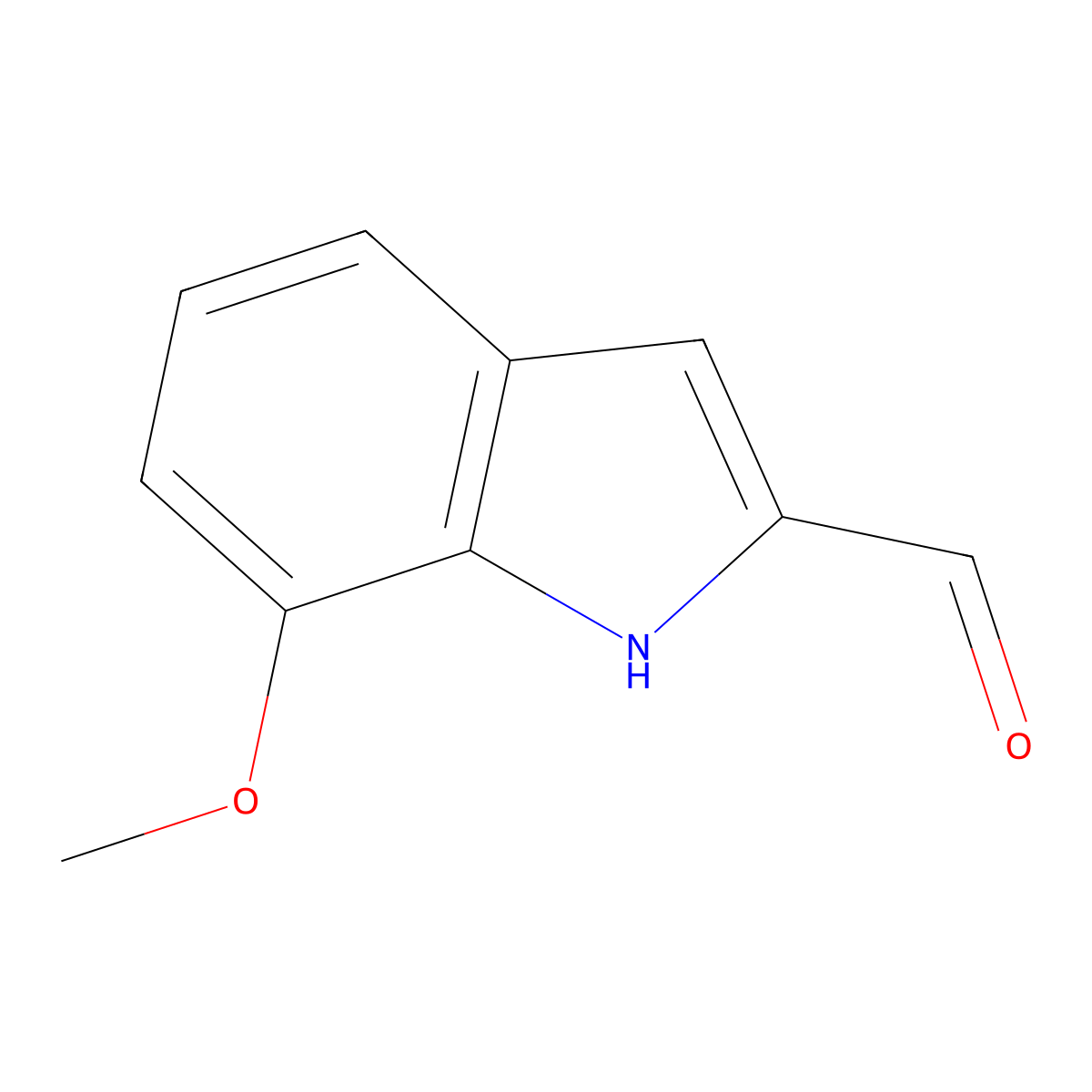 7-methoxy-1H-indole-2-carbaldehyde molecular structure, CAS 30464-91-6