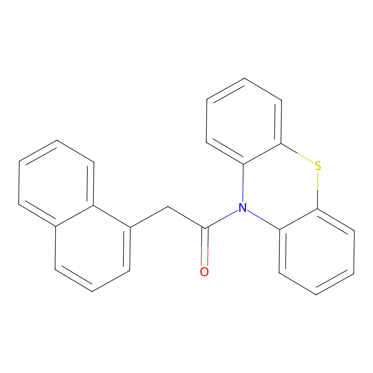 2-(naphthalen-1-yl)-1-(10H-phenothiazin-10-yl)ethan-1-one molecular structure, CAS 304644-45-9
