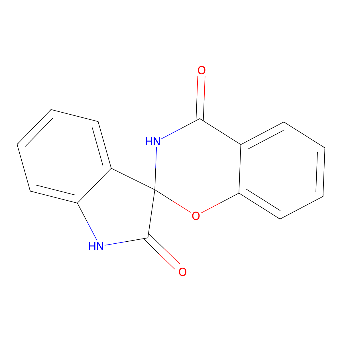 spiro[1H-indole-3,2'-3H-1,3-benzoxazine]-2,4'-dione molecular structure, CAS 304644-54-0