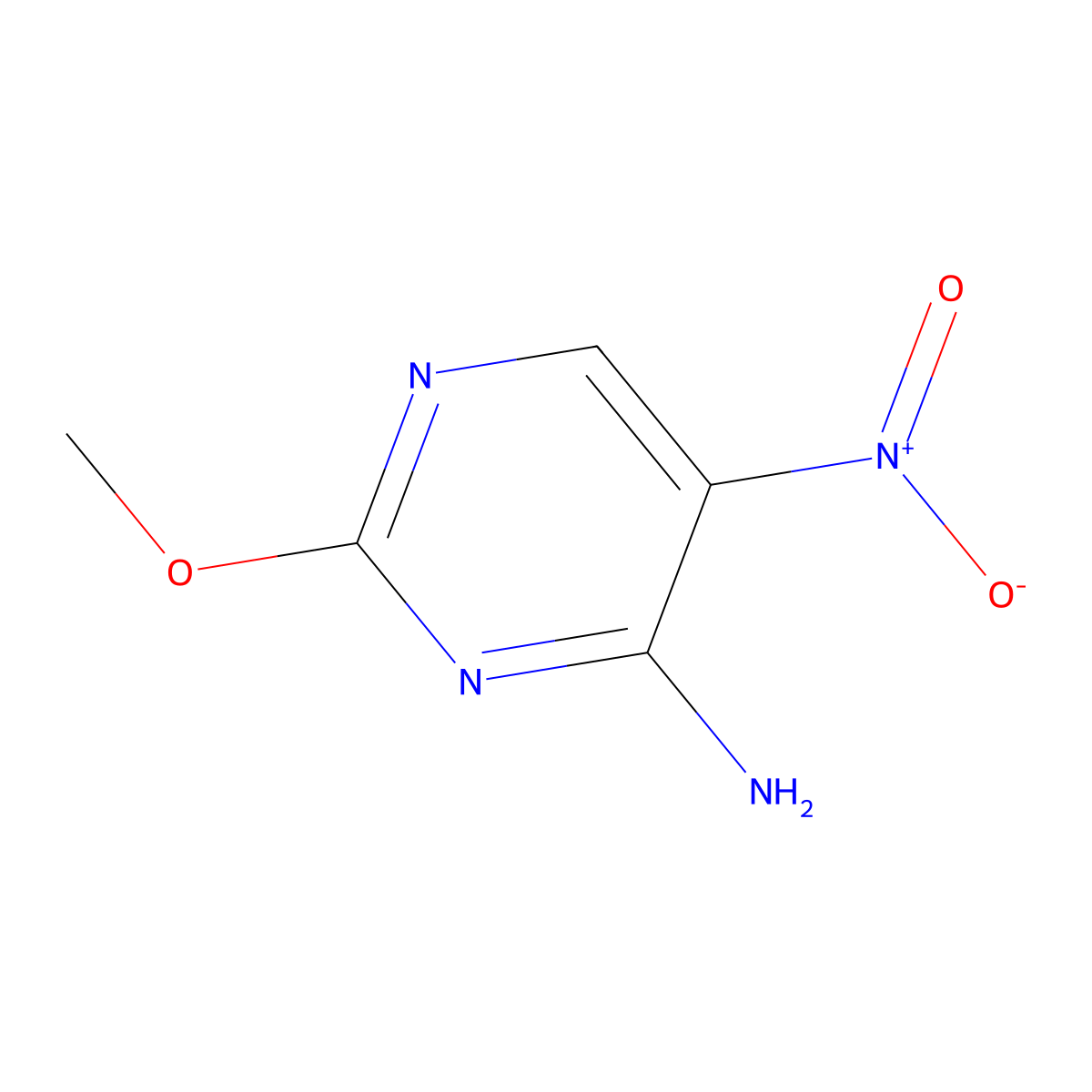 2-Methoxy-5-nitropyrimidin-4-amine molecular structure, CAS 304646-29-5