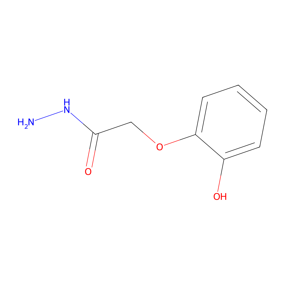 2-(2-Hydroxyphenoxy)acetohydrazide molecular structure, CAS 304646-49-9