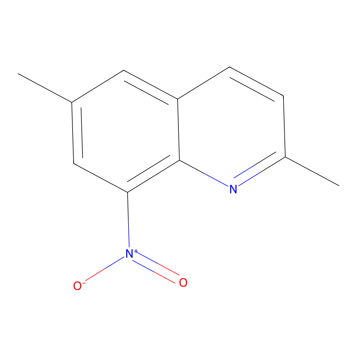 2,6-Dimethyl-8-nitroquinoline molecular structure, CAS 30465-59-9