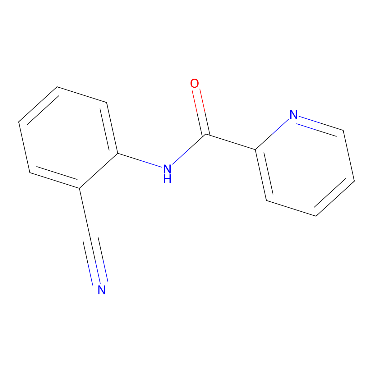 N-(2-Cyanophenyl)pyridine-2-carboxamide molecular structure, CAS 304650-02-0