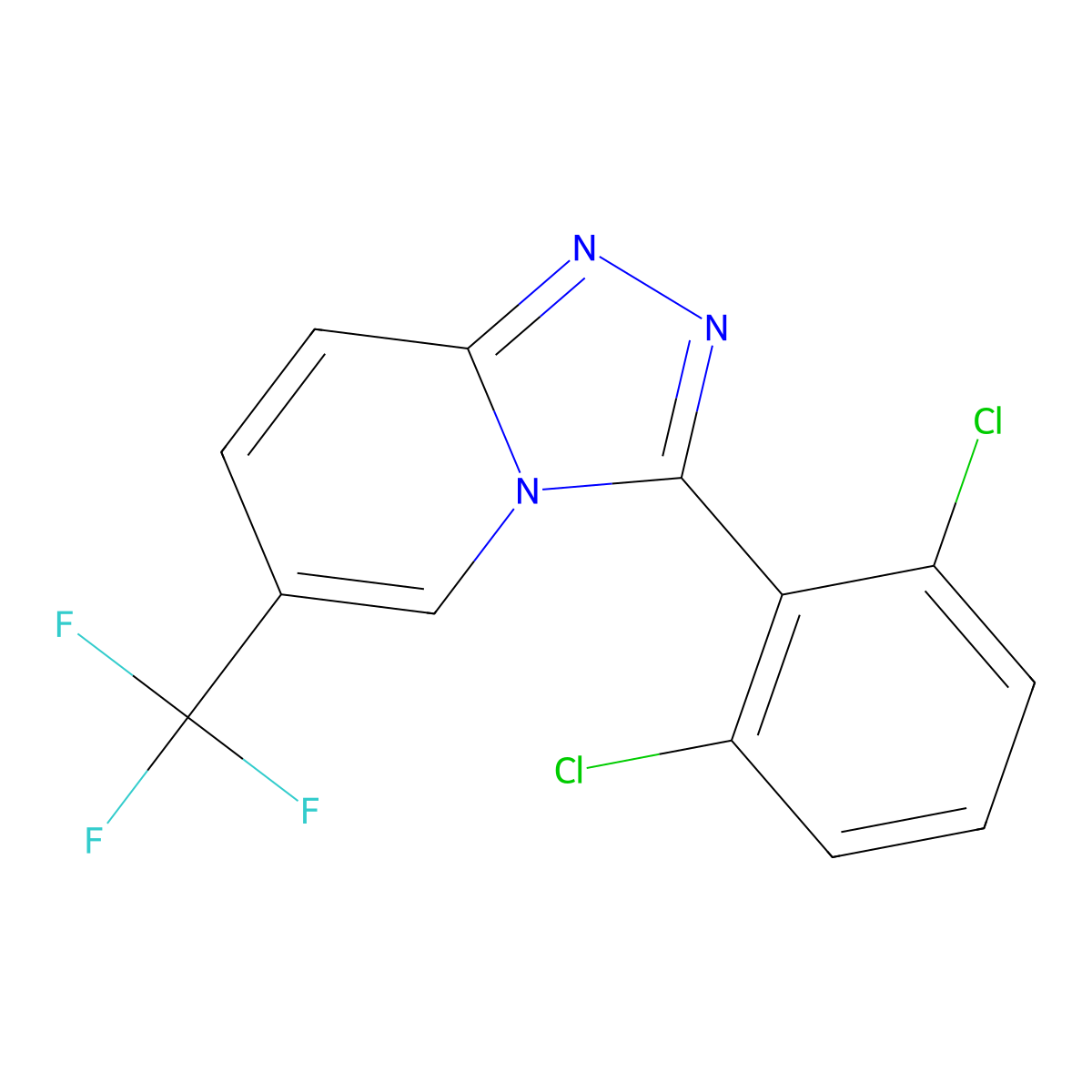 3-(2,6-Dichlorophenyl)-6-(trifluoromethyl)-[1,2,4]triazolo[4,3-a]pyridine molecular structure, CAS 304650-31-5