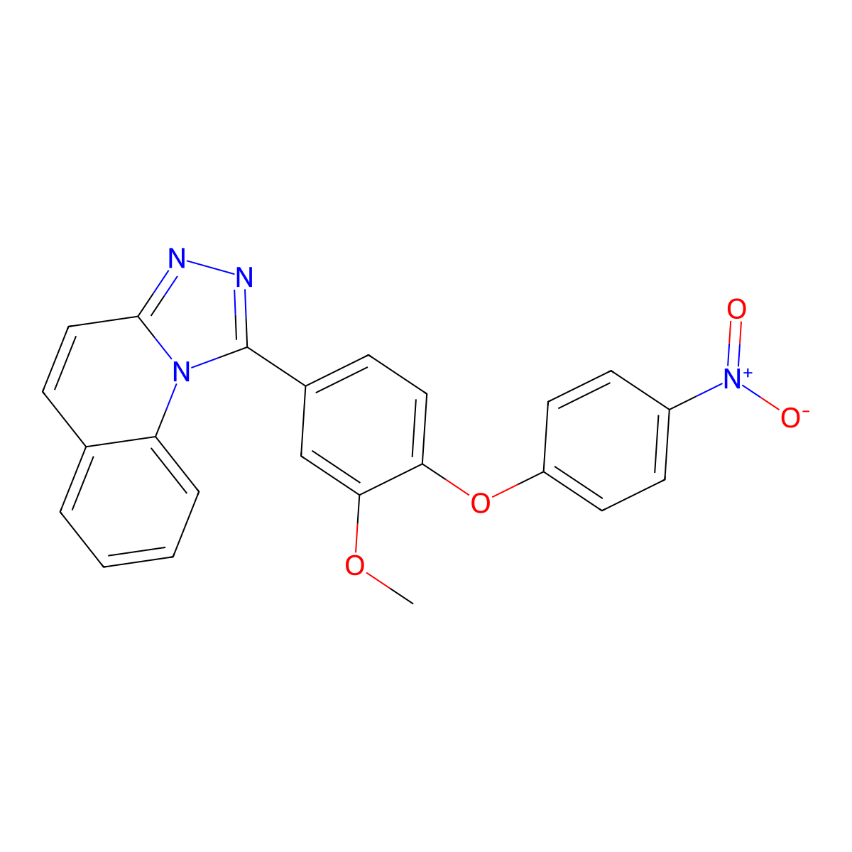 1-[3-Methoxy-4-(4-nitrophenoxy)phenyl]-[1,2,4]triazolo[4,3-a]quinoline molecular structure, CAS 304650-42-8