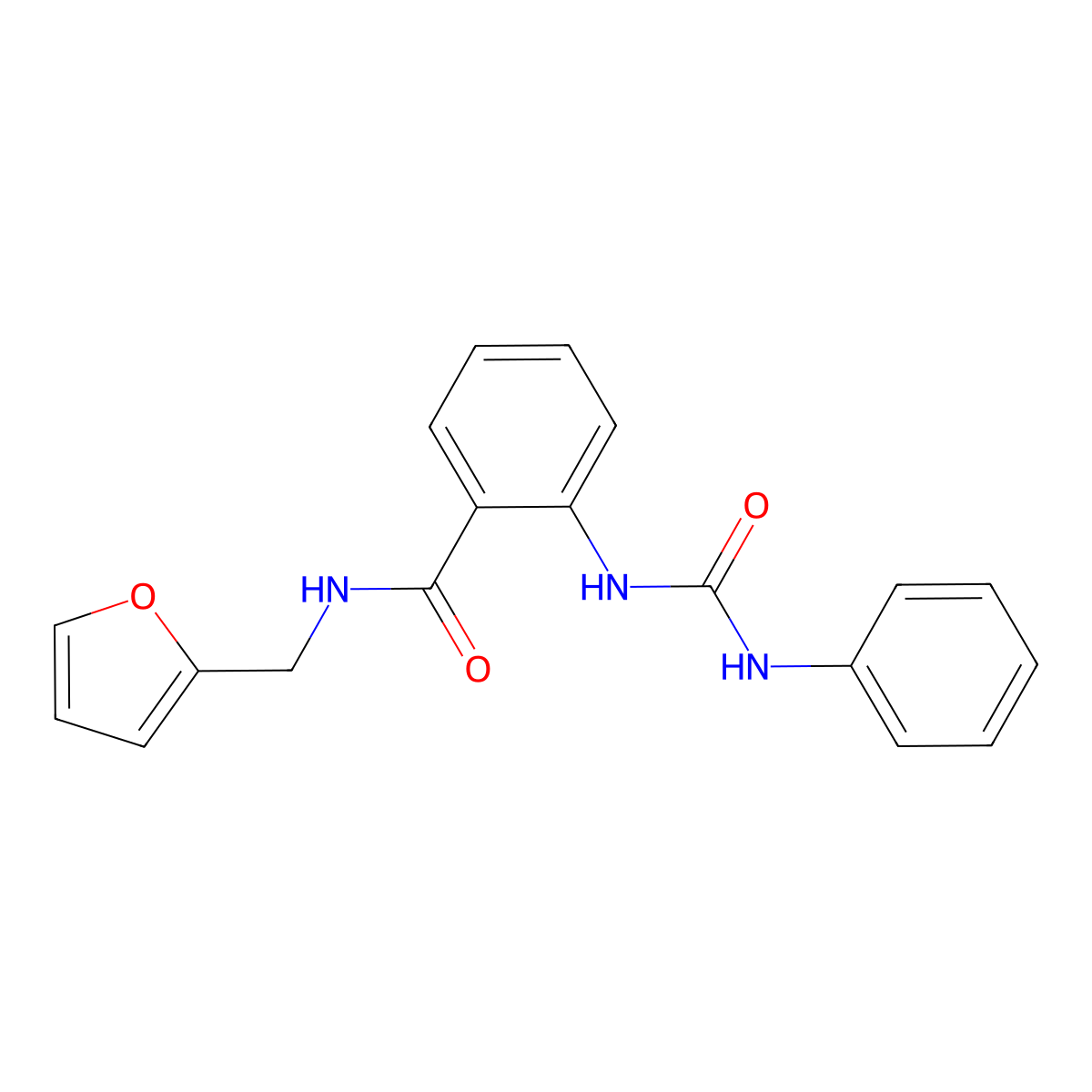 2-[[anilino(oxo)methyl]amino]-N-(2-furanylmethyl)benzamide molecular structure, CAS 304650-79-1