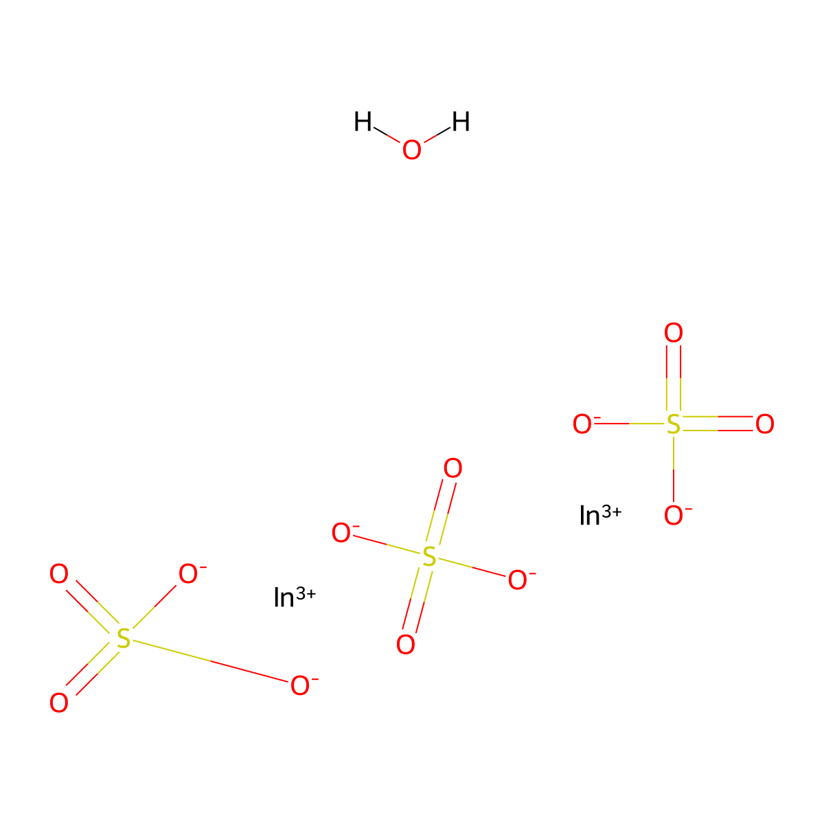 Indium(III) sulfate hydrate molecular structure, CAS 304655-87-6