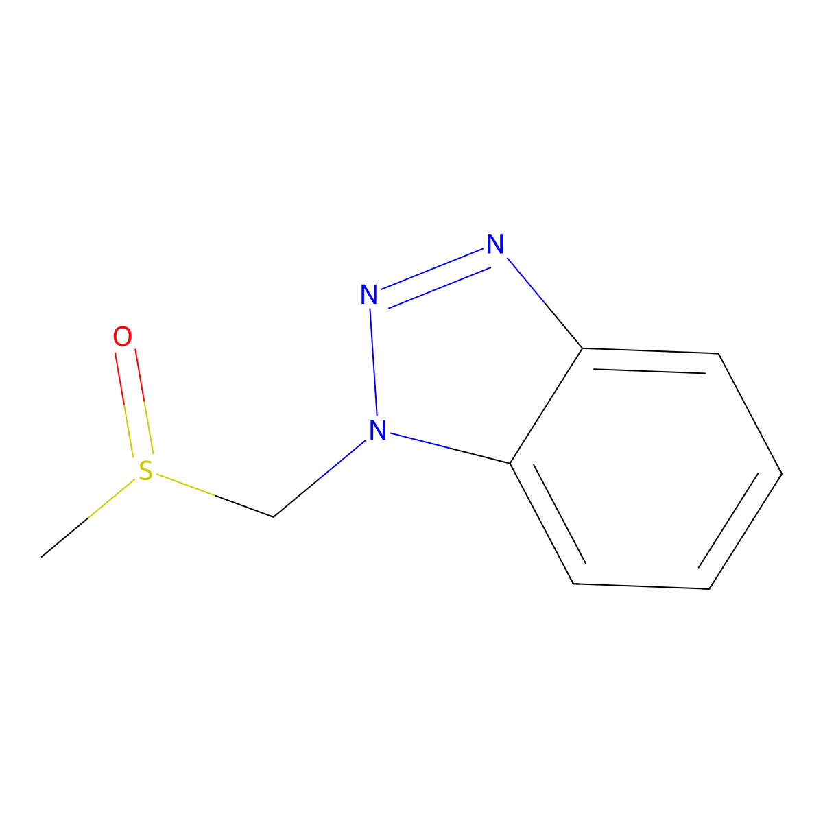 1-(Methanesulfinylmethyl)-1H-1,2,3-benzotriazole molecular structure, CAS 304658-62-6