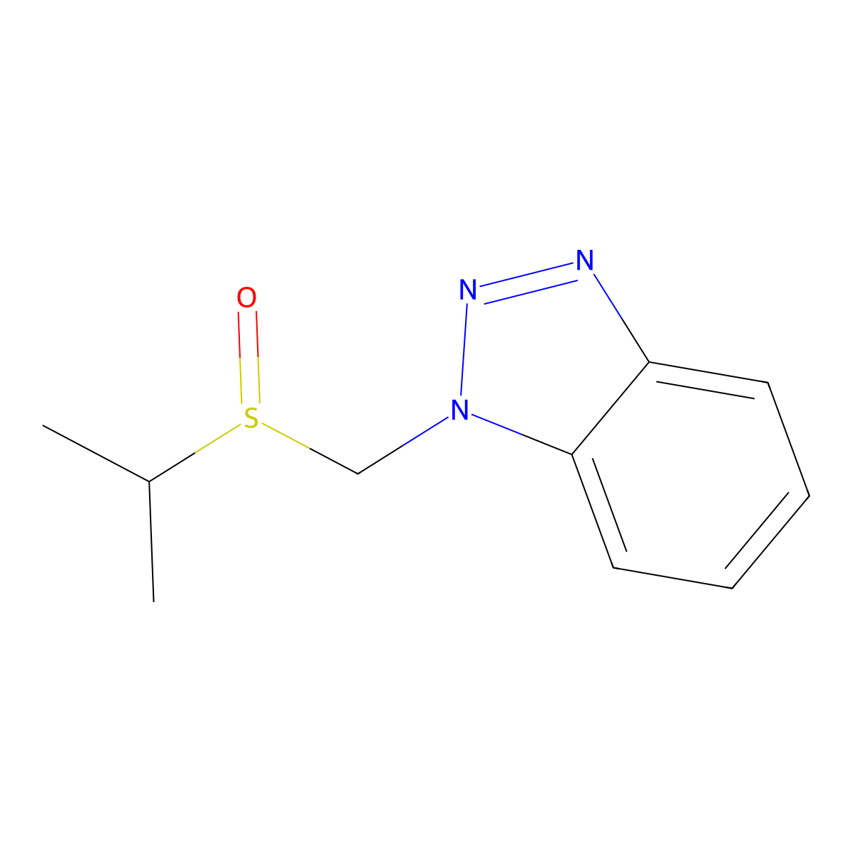 1-[(Propane-2-sulfinyl)methyl]-1H-1,2,3-benzotriazole molecular structure, CAS 304658-63-7