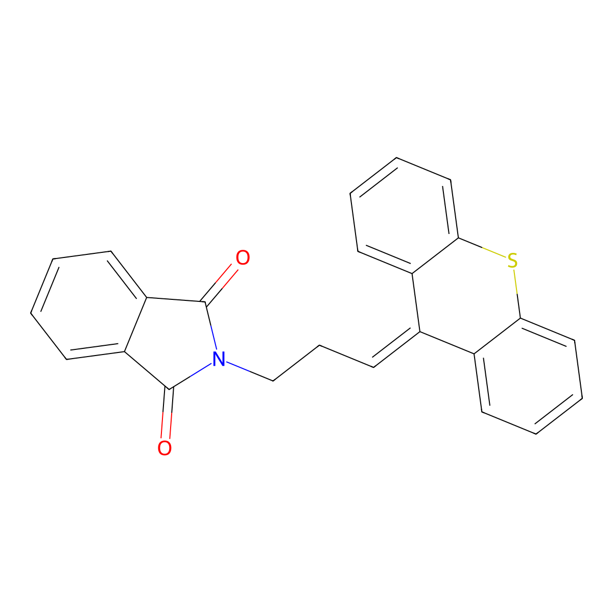 2-[3-(9H-Thioxanthen-9-ylidene)propyl]-2,3-dihydro-1H-isoindole-1,3-dione molecular structure, CAS 304658-70-6