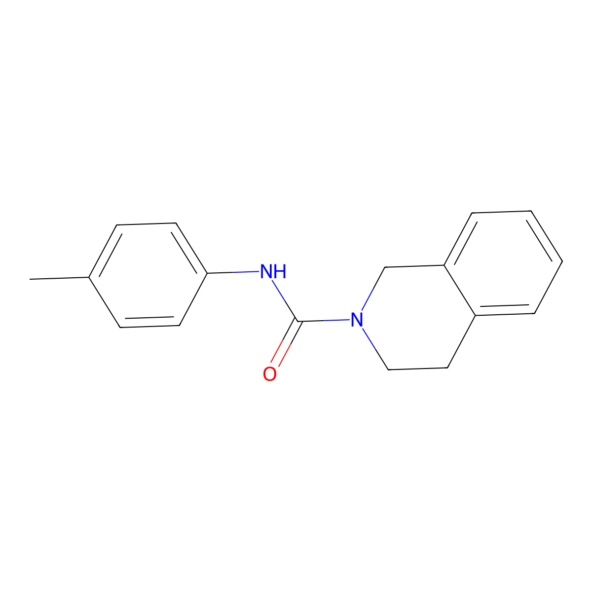 N-(4-methylphenyl)-3,4-dihydro-2(1H)-isoquinolinecarboxamide molecular structure, CAS 304659-09-4
