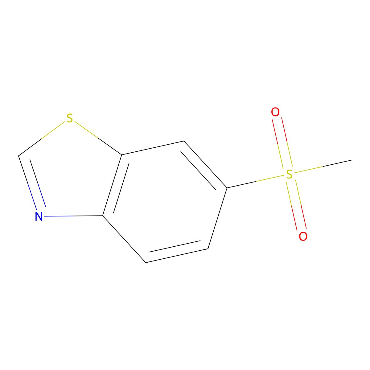 6-(Methylsulfonyl)benzo[d]thiazole molecular structure, CAS 304660-64-8
