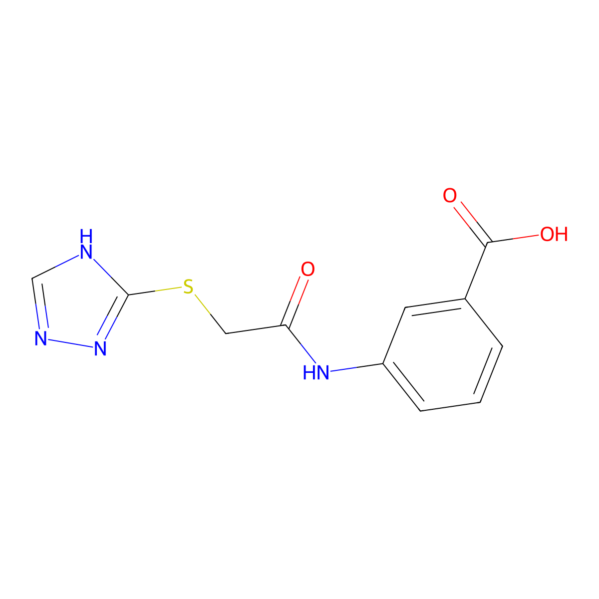 3-[2-(2h-[1,2,4]Triazol-3-ylsulfanyl)acetylamino]-benzoic acid molecular structure, CAS 304662-31-5