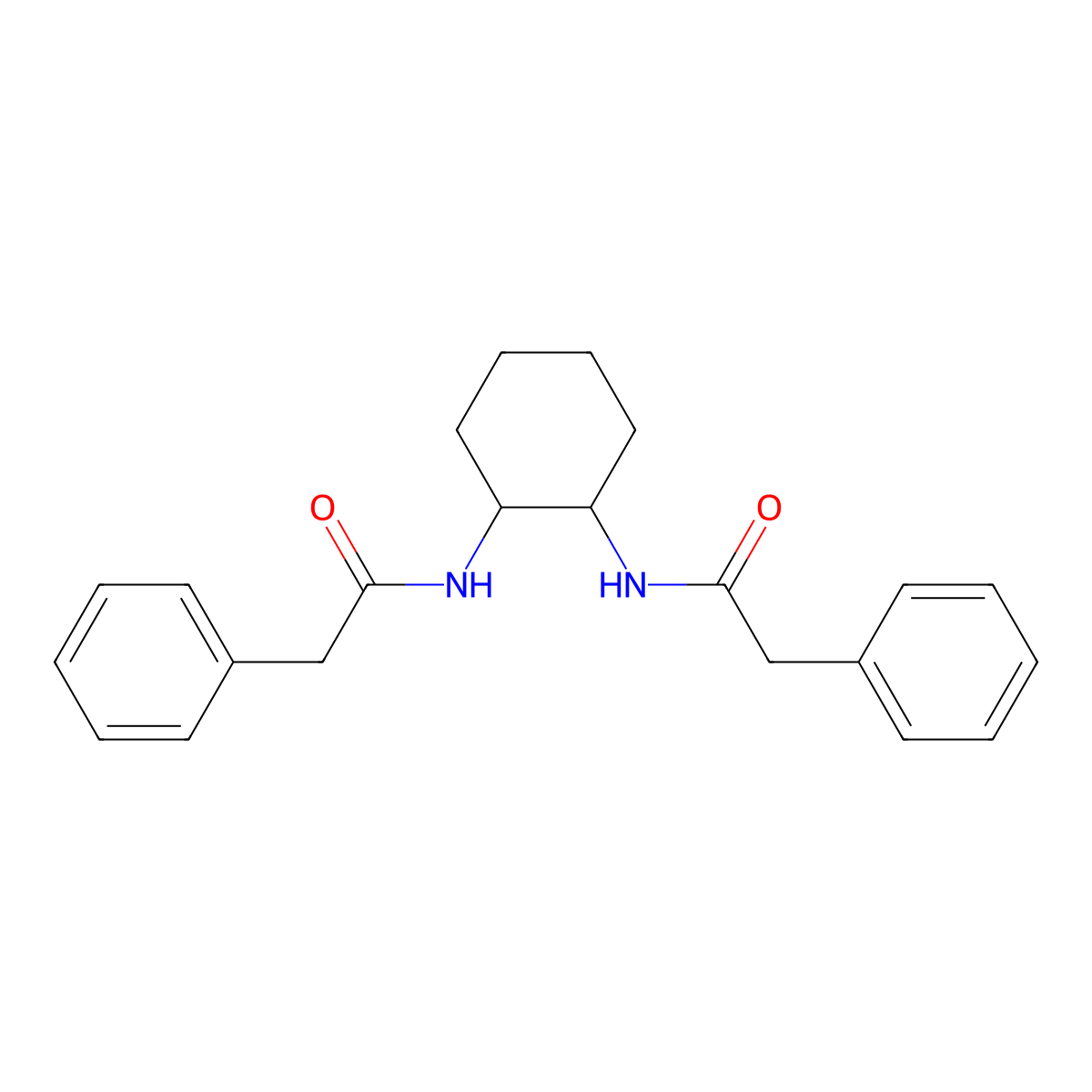 2-phenyl-N-{2-[(phenylacetyl)amino]cyclohexyl}acetamide molecular structure, CAS 304663-21-6