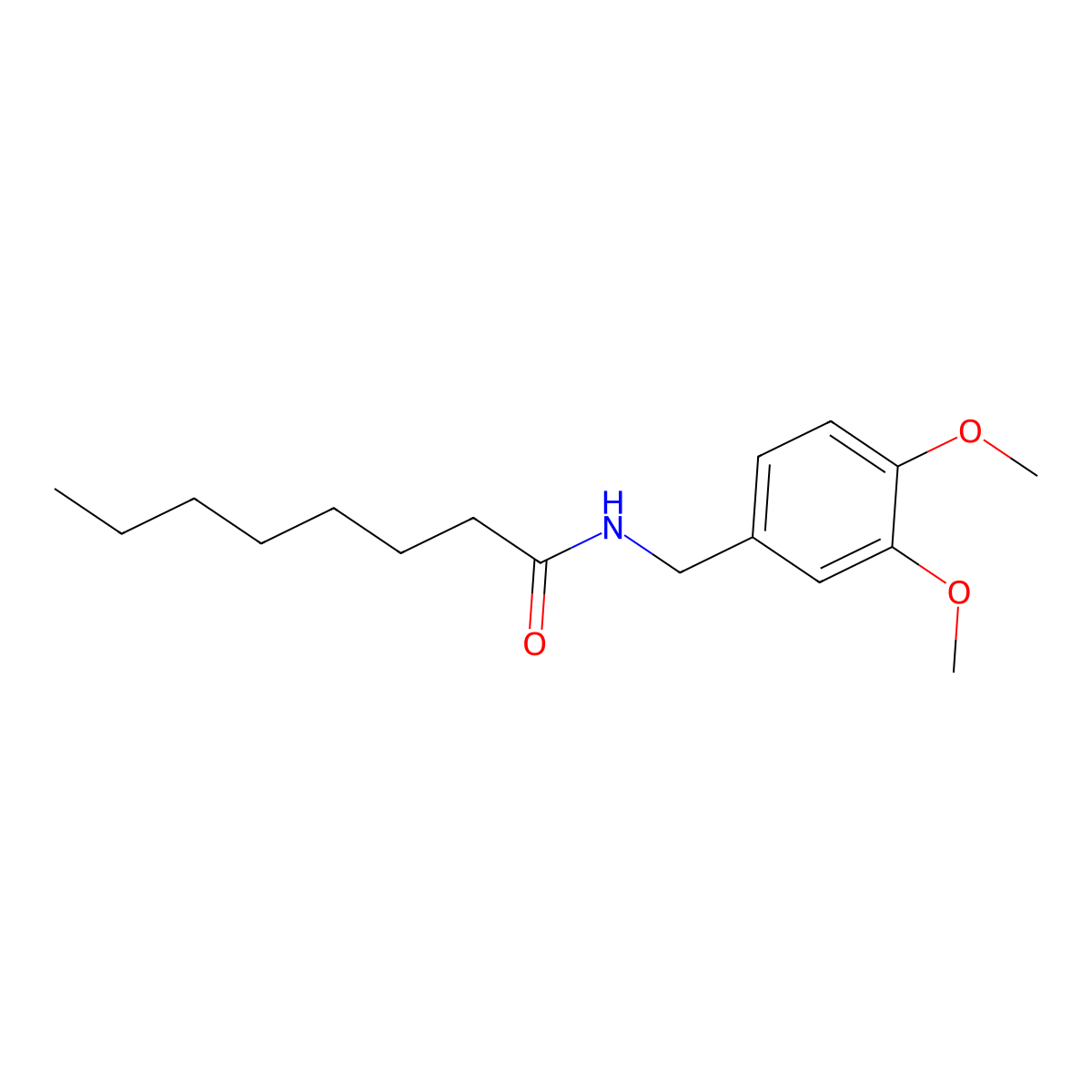 N-(3,4-Dimethoxybenzyl)octanamide molecular structure, CAS 304663-39-6