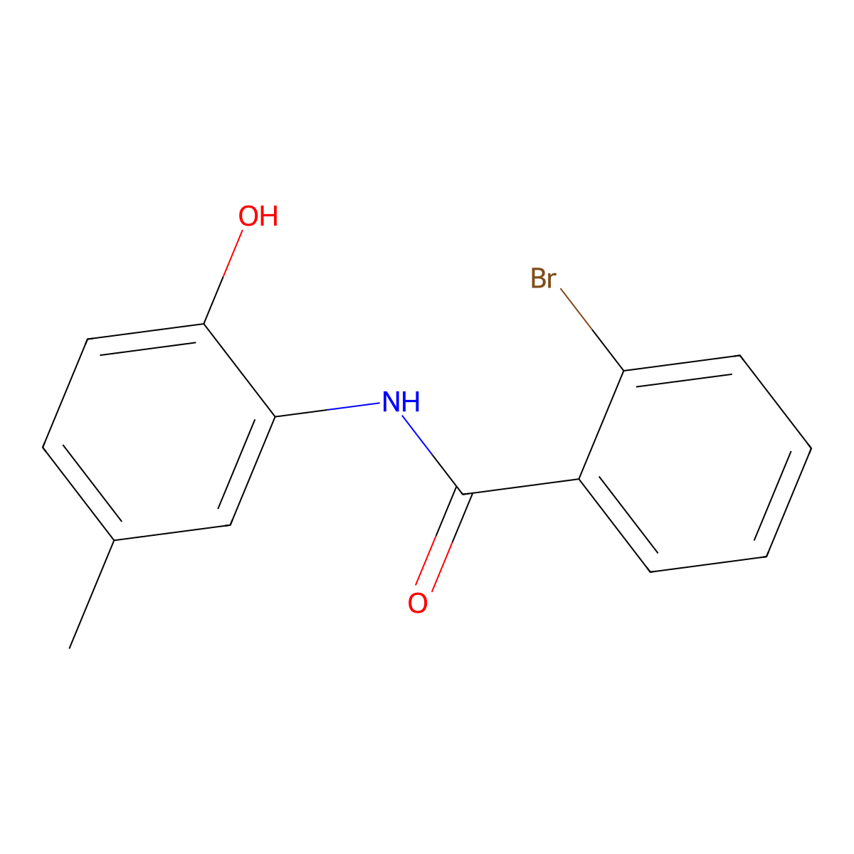 2-bromo-N-(2-hydroxy-5-methylphenyl)benzamide molecular structure, CAS 304663-44-3