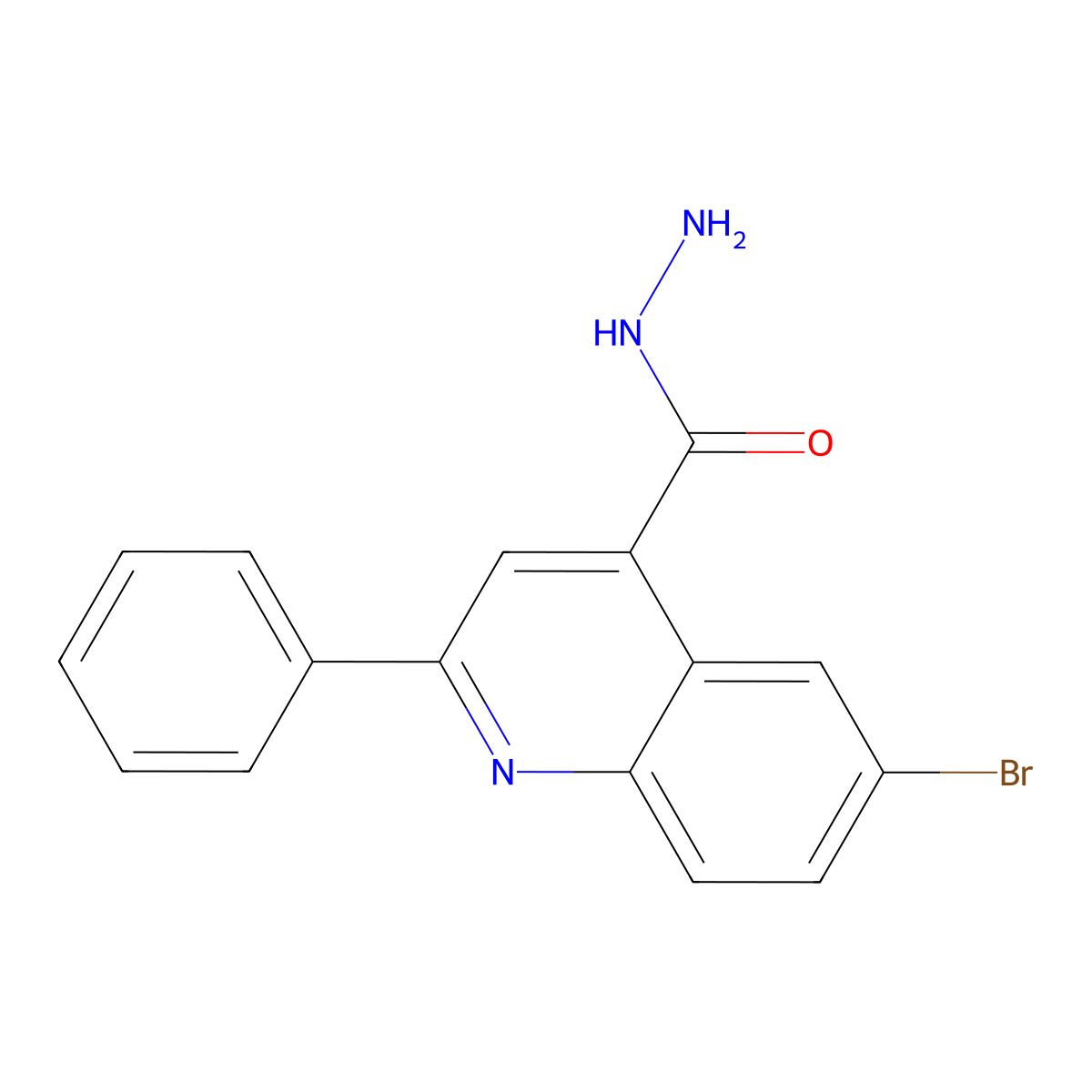 6-Bromo-2-phenylquinoline-4-carbohydrazide molecular structure, CAS 304664-08-2