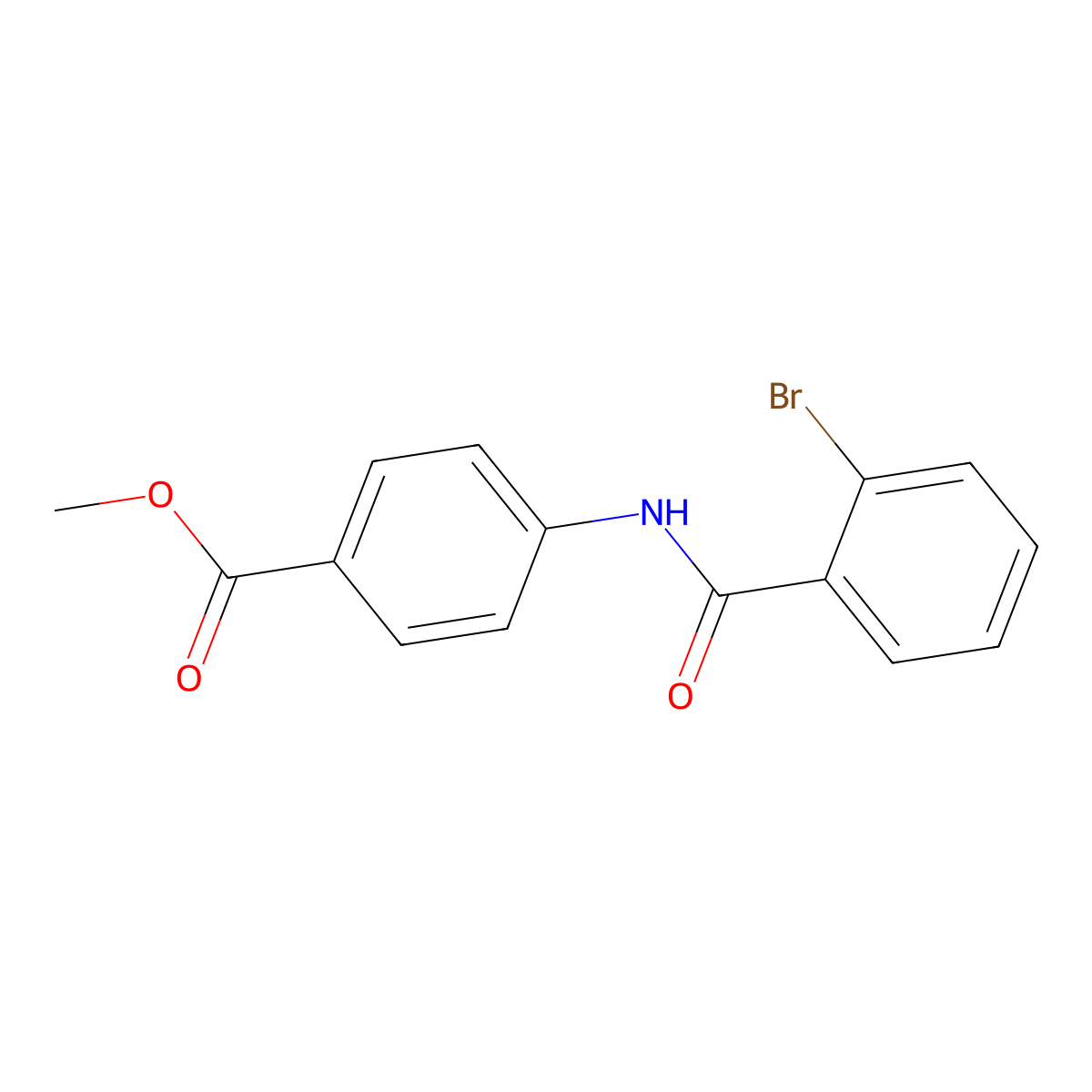 Methyl 4-[(2-bromobenzoyl)amino]benzoate molecular structure, CAS 304664-13-9
