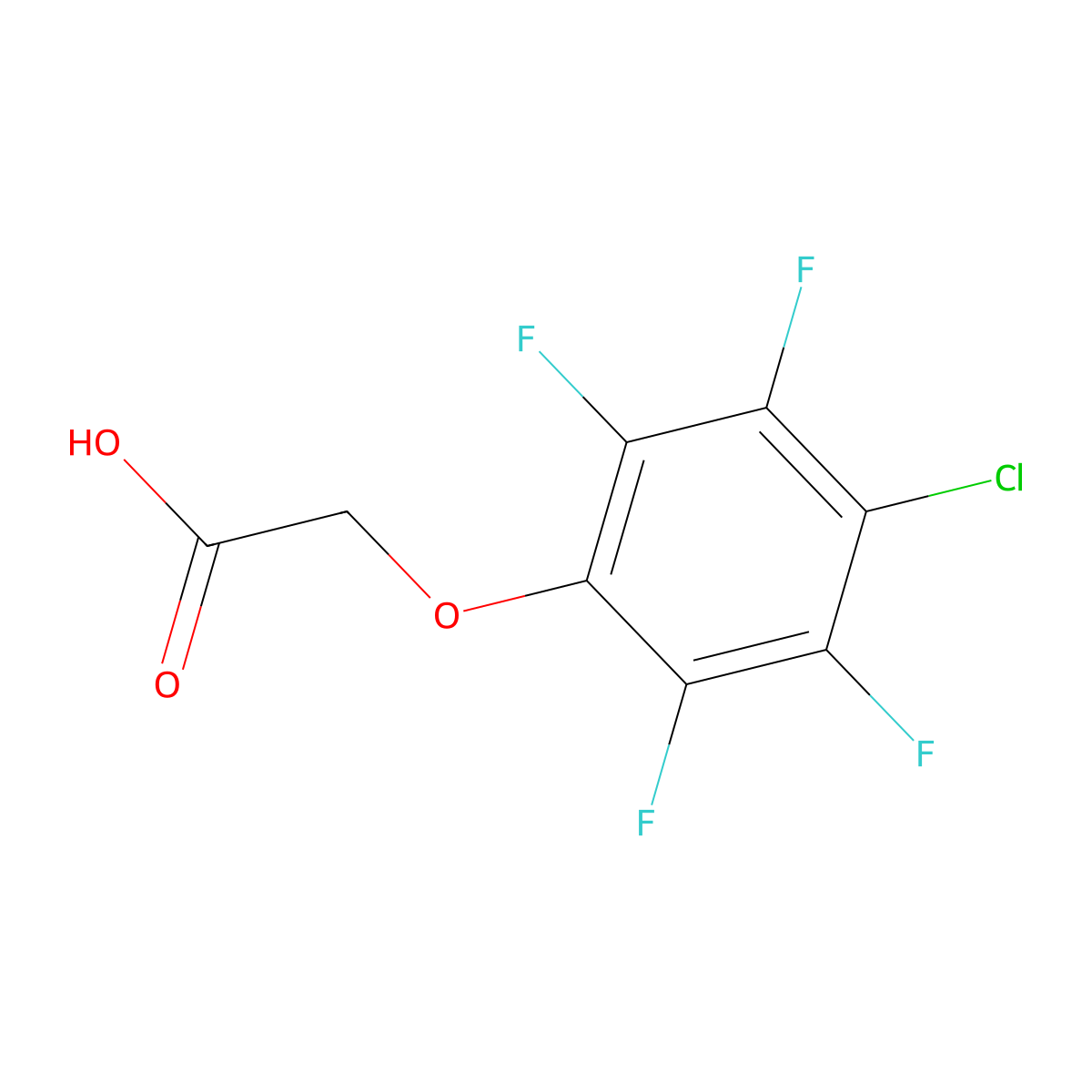 2-(4-Chloro-2,3,5,6-tetrafluorophenoxy)acetic acid molecular structure, CAS 304664-17-3