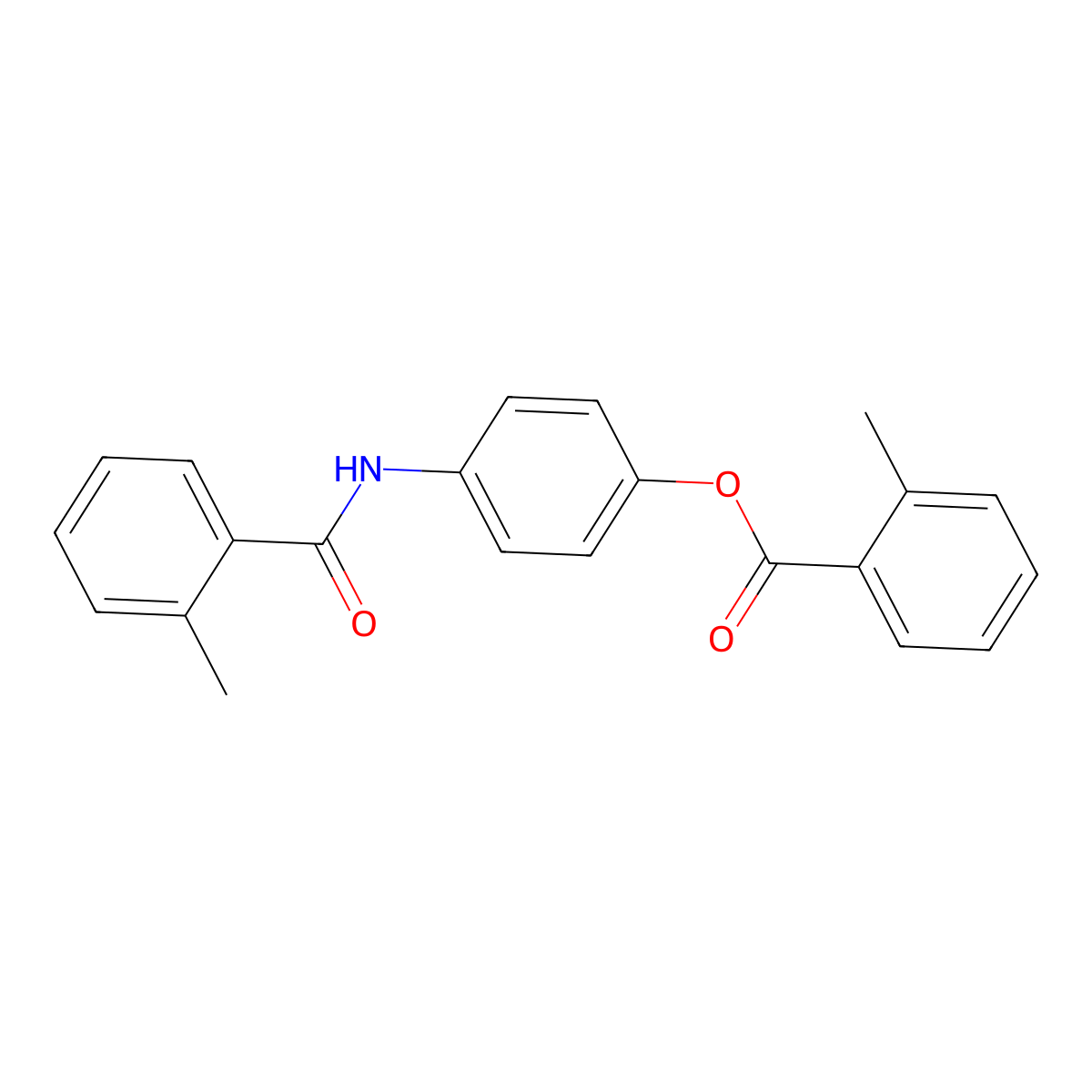 4-[(2-Methylbenzoyl)amino]phenyl 2-methylbenzoate molecular structure, CAS 304665-47-2