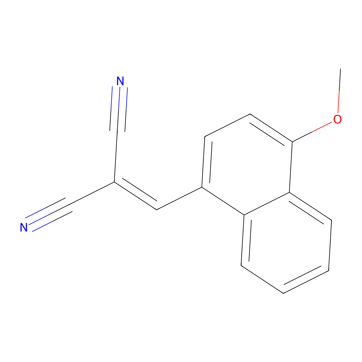 2-[(4-Methoxynaphthalen-1-yl)methylidene]propanedinitrile molecular structure, CAS 304665-99-4