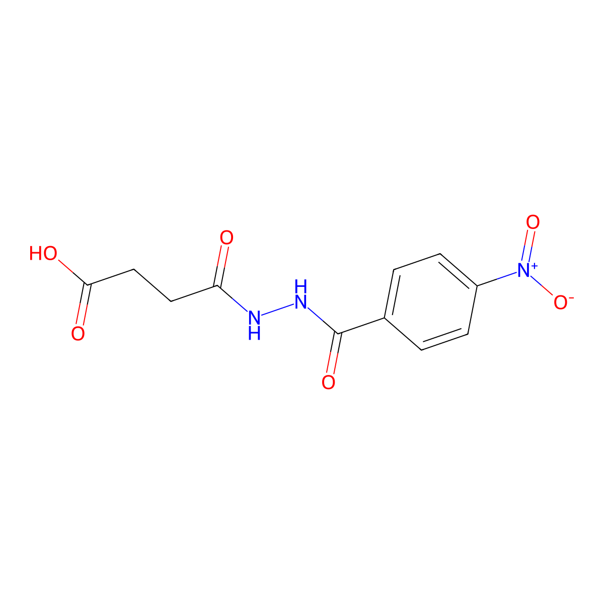4-[2-(4-Nitrobenzoyl)hydrazinyl]-4-oxobutanoic acid molecular structure, CAS 304666-03-3