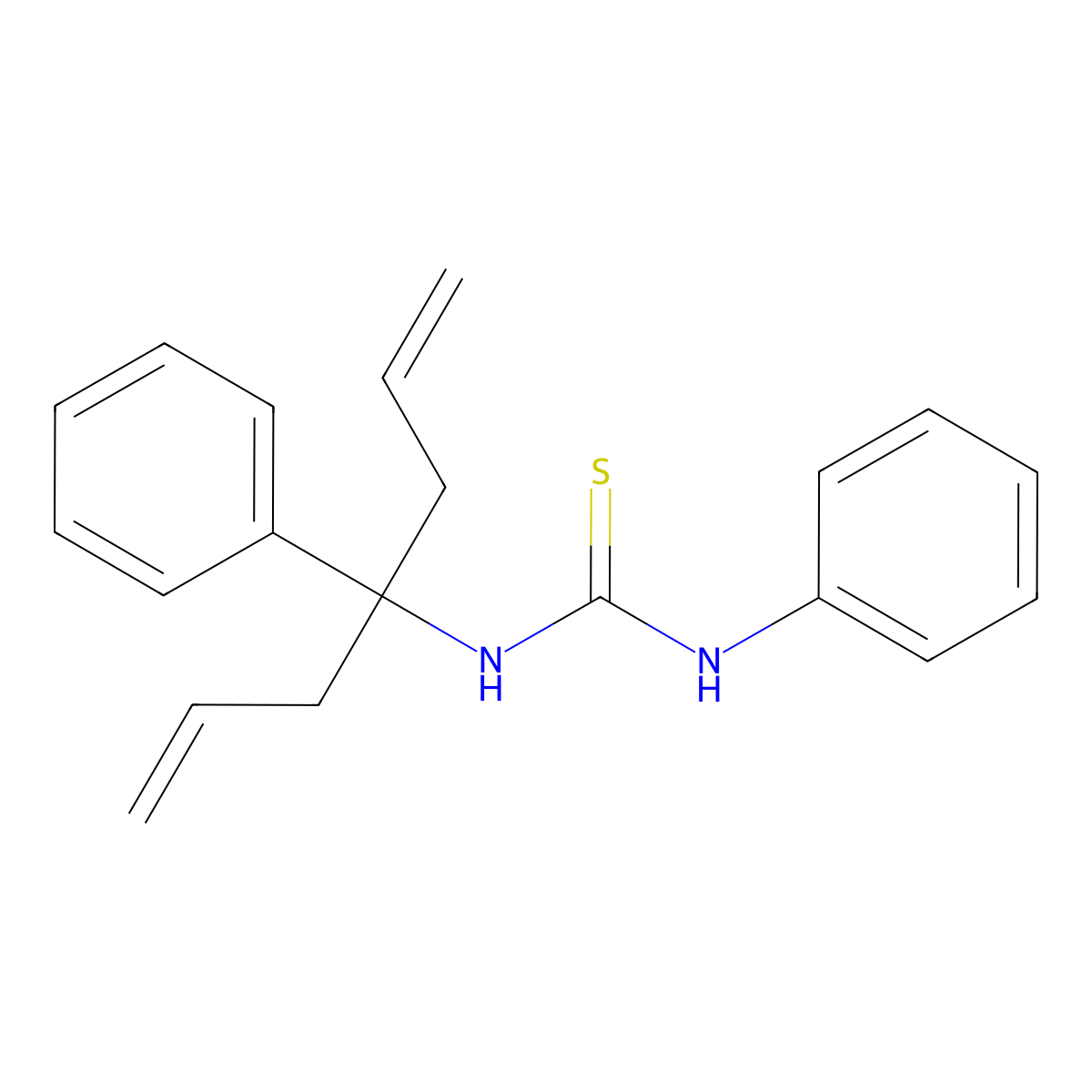 1-Phenyl-3-(4-phenylhepta-1,6-dien-4-yl)thiourea molecular structure, CAS 304666-30-6