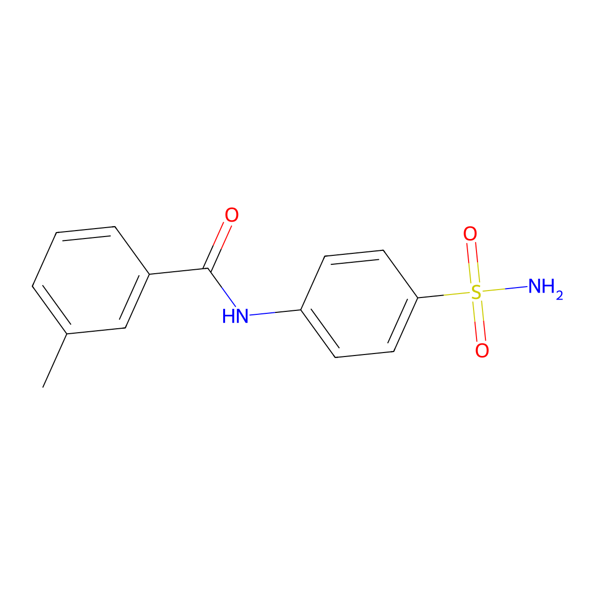 3-methyl-N-(4-sulfamoylphenyl)benzamide molecular structure, CAS 304666-35-1