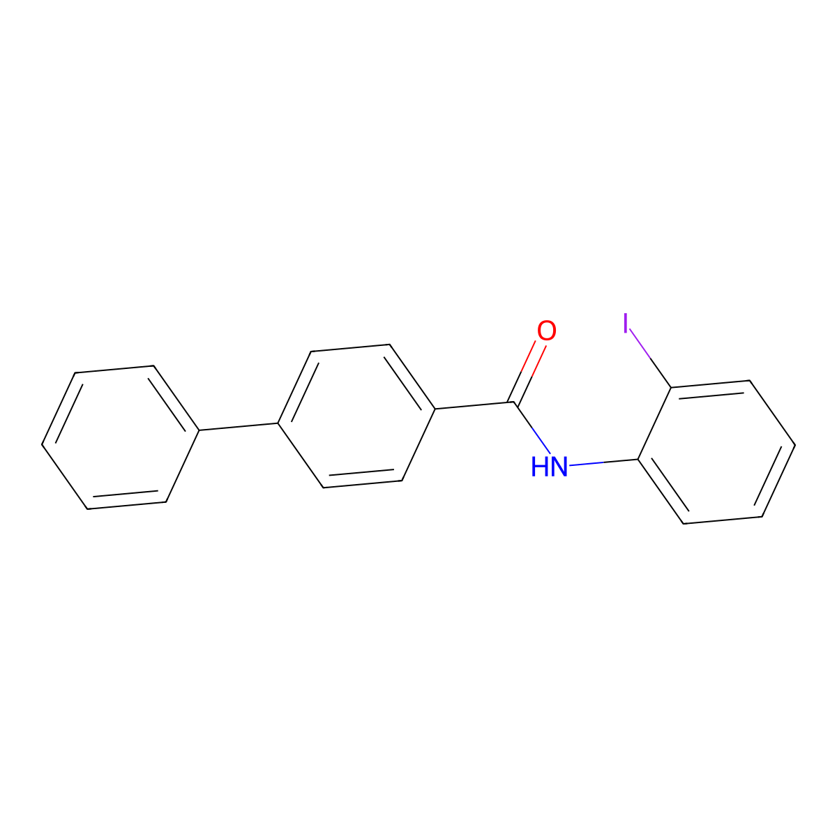 N-(2-iodophenyl)[1,1'-biphenyl]-4-carboxamide molecular structure, CAS 304666-40-8