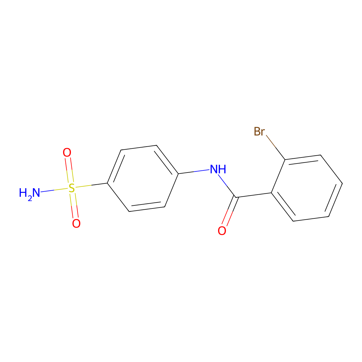 2-bromo-N-(4-sulfamoylphenyl)benzamide molecular structure, CAS 304666-47-5