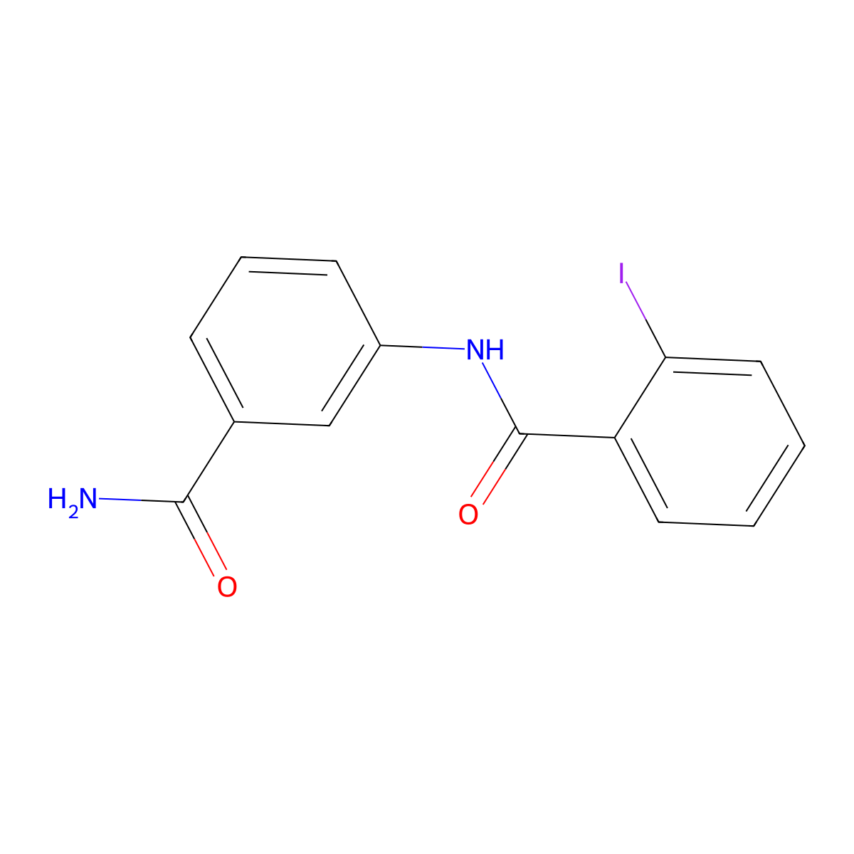 N-(3-carbamoylphenyl)-2-iodobenzamide molecular structure, CAS 304667-28-5
