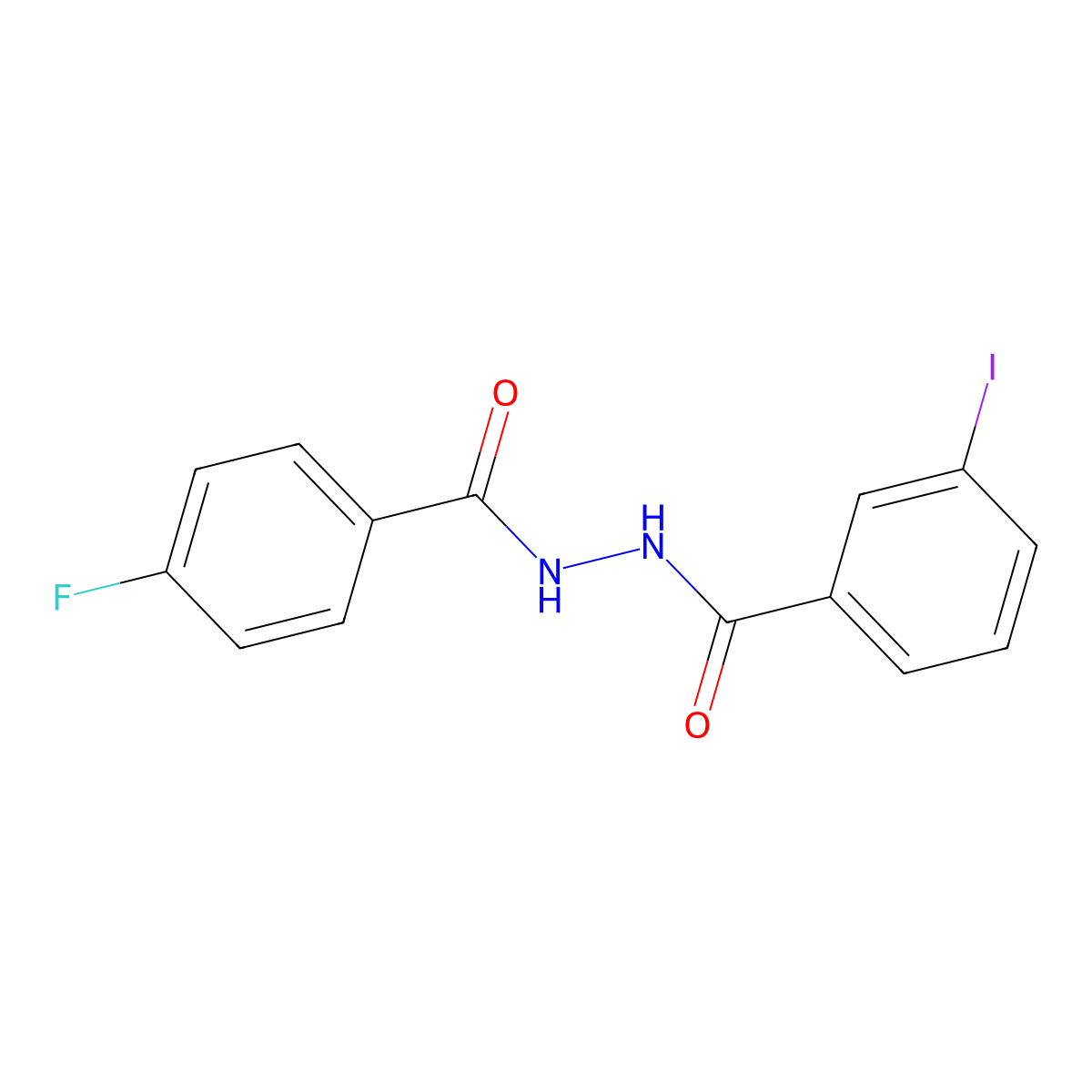 N'-(4-fluorobenzoyl)-3-iodobenzohydrazide molecular structure, CAS 304667-29-6
