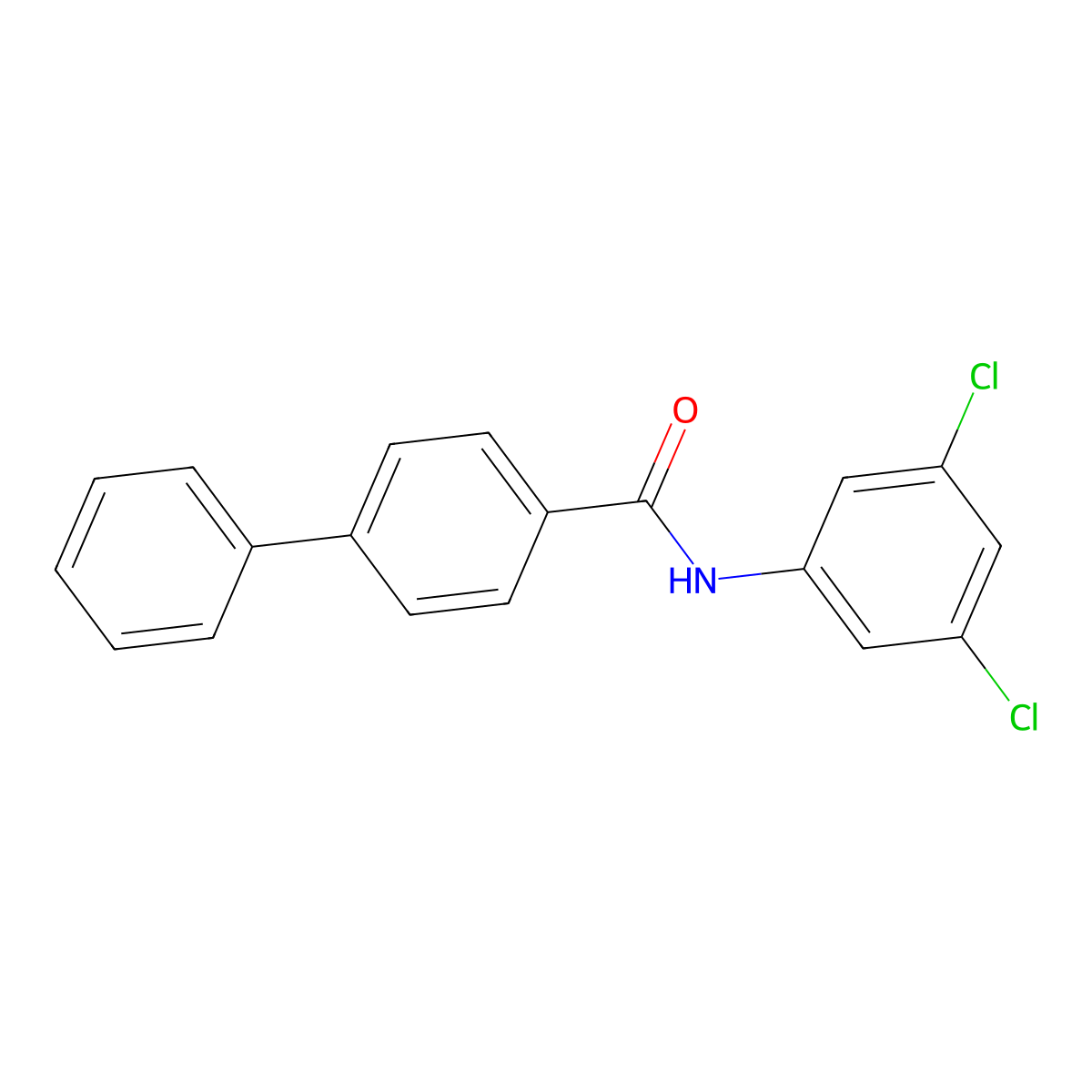 N-(3,5-dichlorophenyl)-[1,1'-biphenyl]-4-carboxamide molecular structure, CAS 304667-40-1