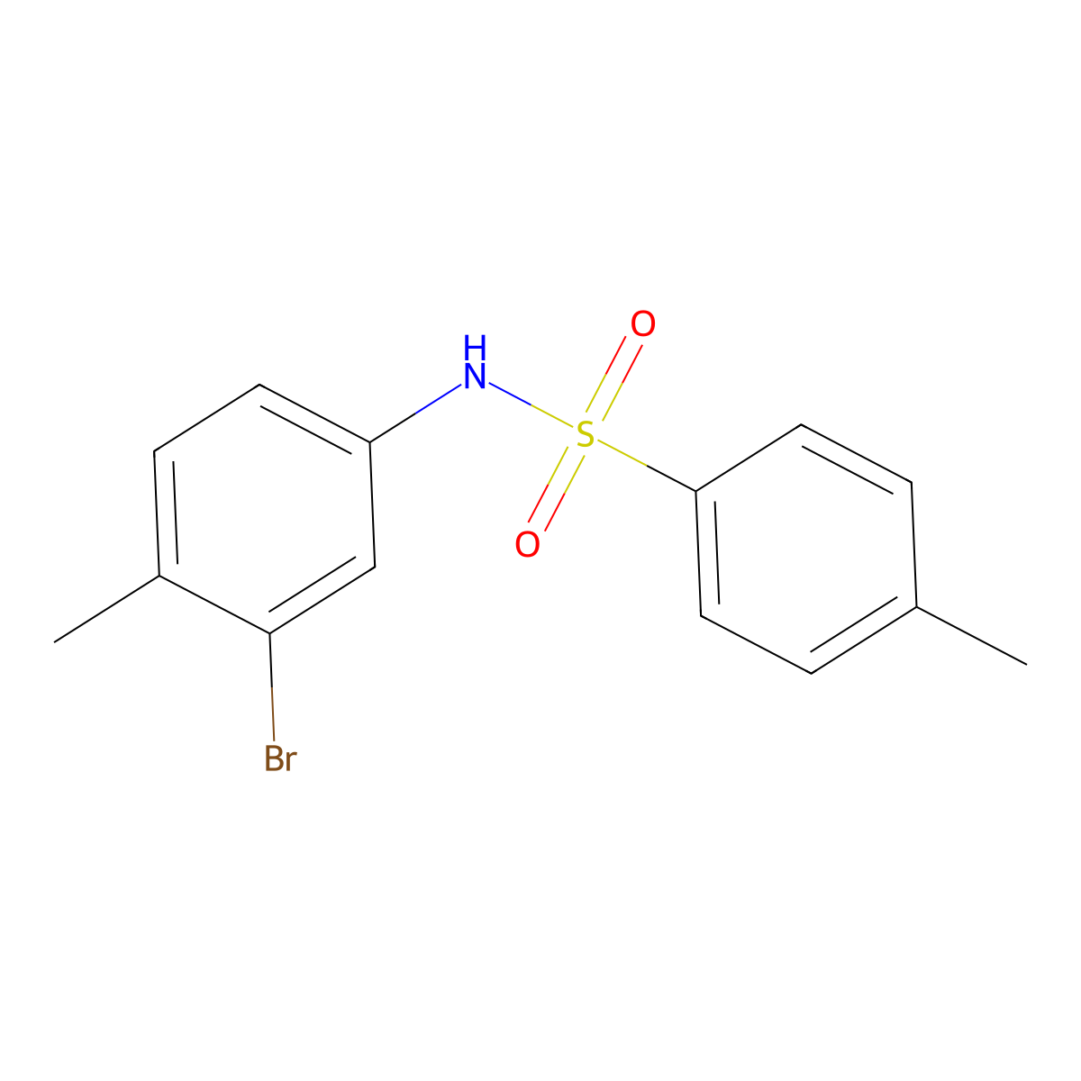 N-(3-bromo-4-methylphenyl)-4-methylbenzenesulfonamide molecular structure, CAS 304667-90-1