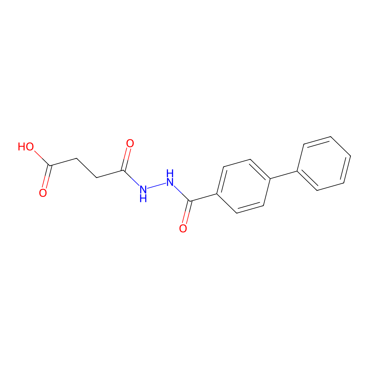 4-[2-([1,1'-Biphenyl]-4-ylcarbonyl)hydrazino]-4-oxobutanoic acid molecular structure, CAS 304667-93-4