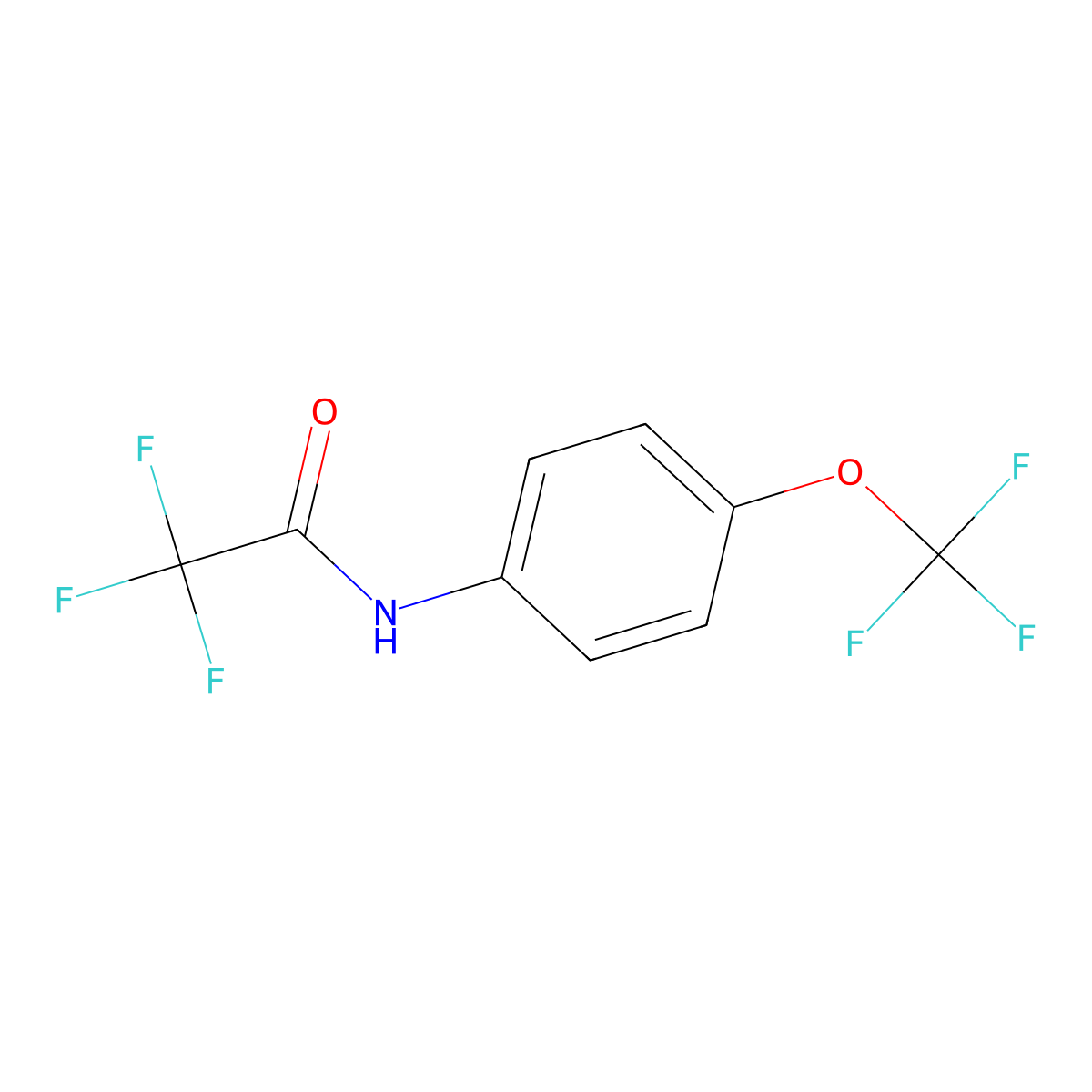 2,2,2-trifluoro-N-[4-(trifluoromethoxy)phenyl]acetamide molecular structure, CAS 304668-18-6