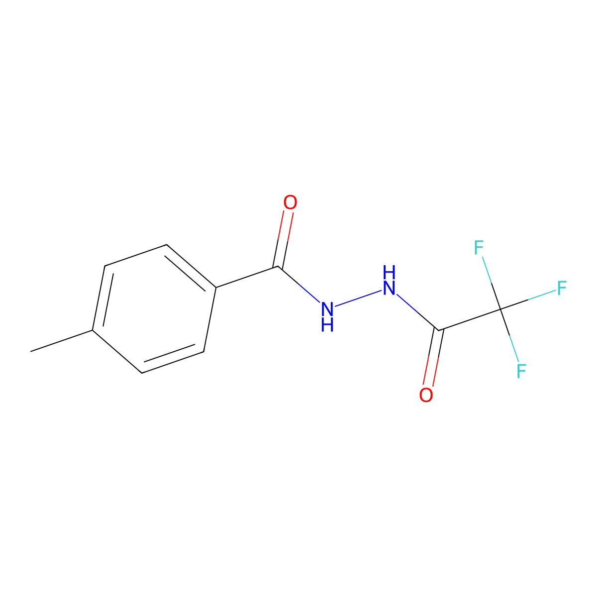 4-methyl-N'-(trifluoroacetyl)benzohydrazide molecular structure, CAS 304668-19-7