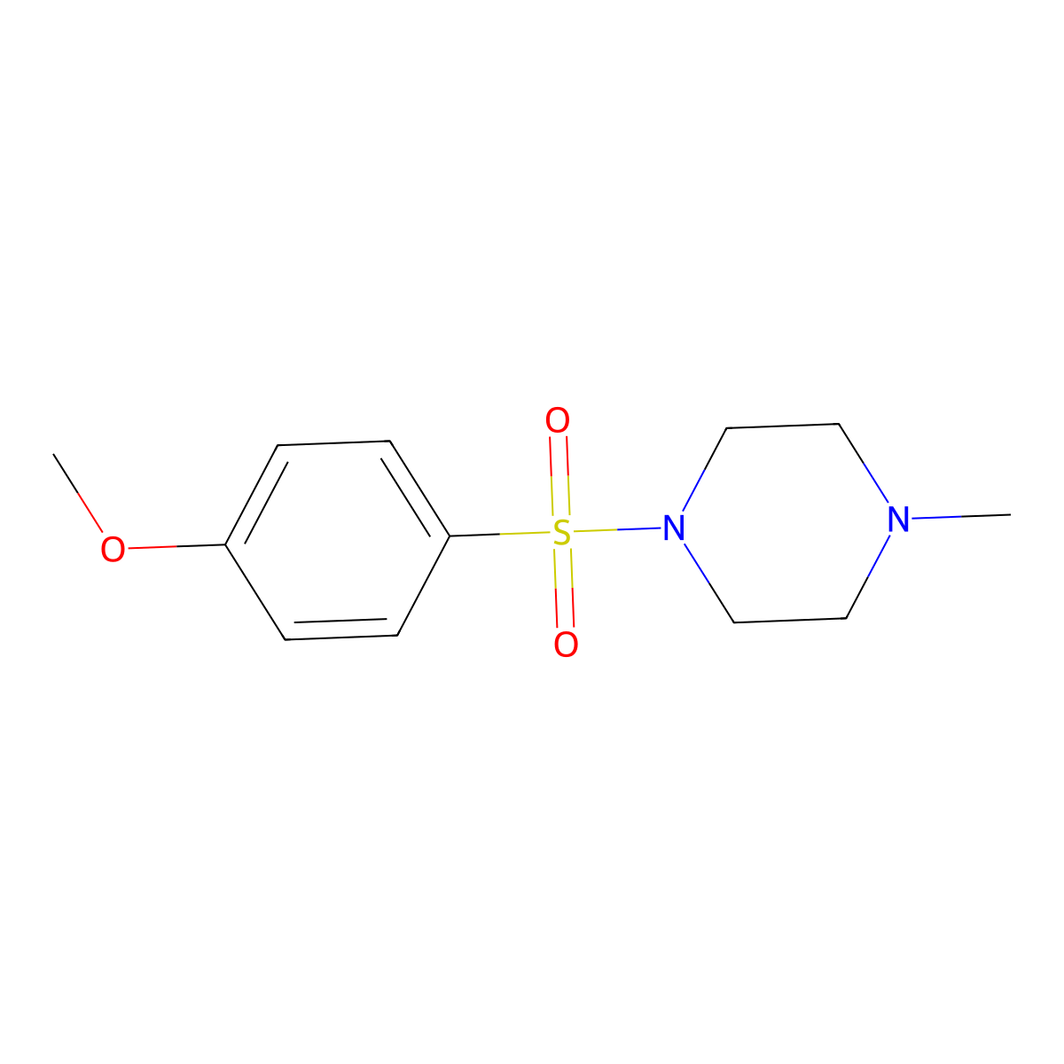 1-[(4-Methoxyphenyl)sulfonyl]-4-methylpiperazine molecular structure, CAS 304668-35-7