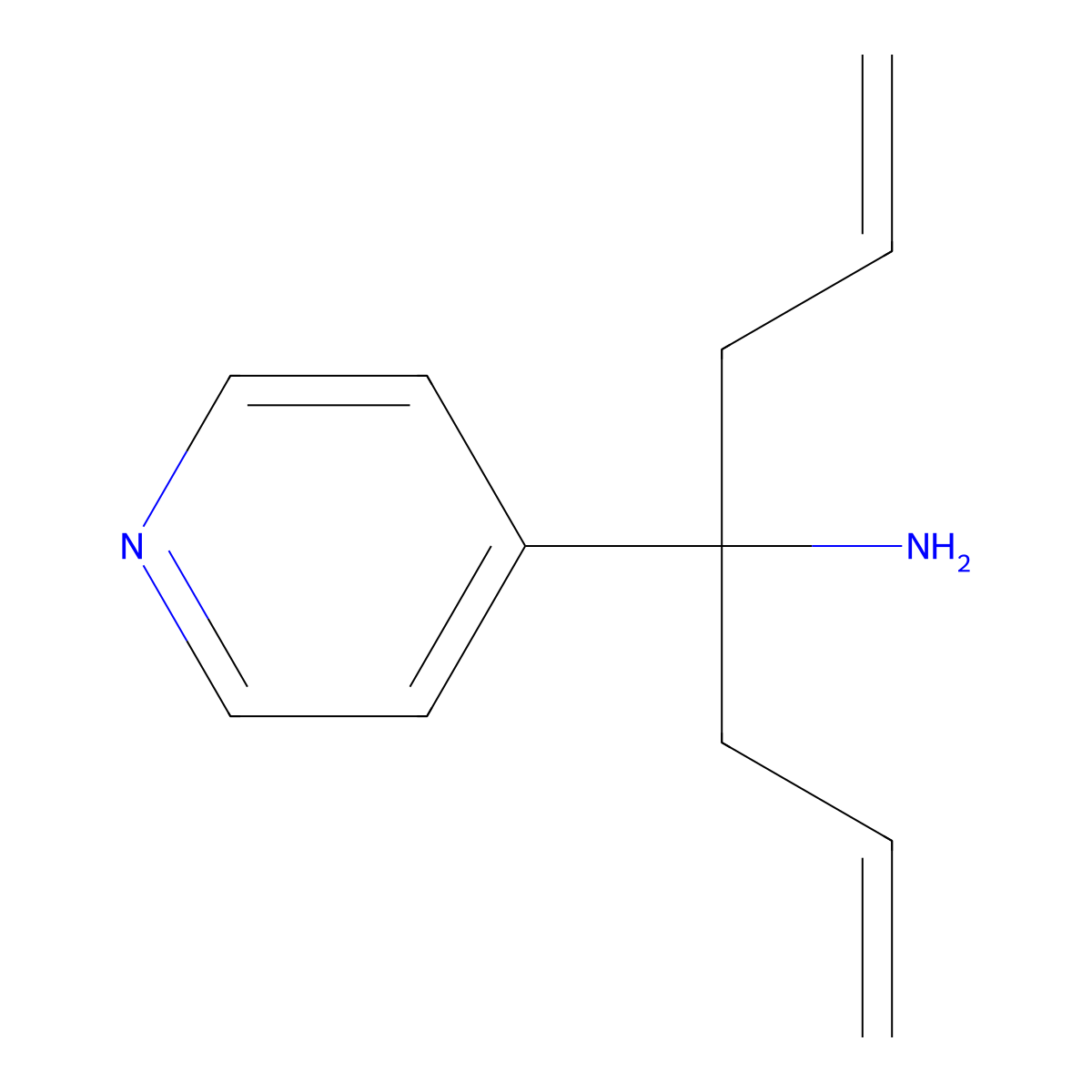 1-Allyl-1-pyridin-4-yl-but-3-enylamine molecular structure, CAS 304668-65-3