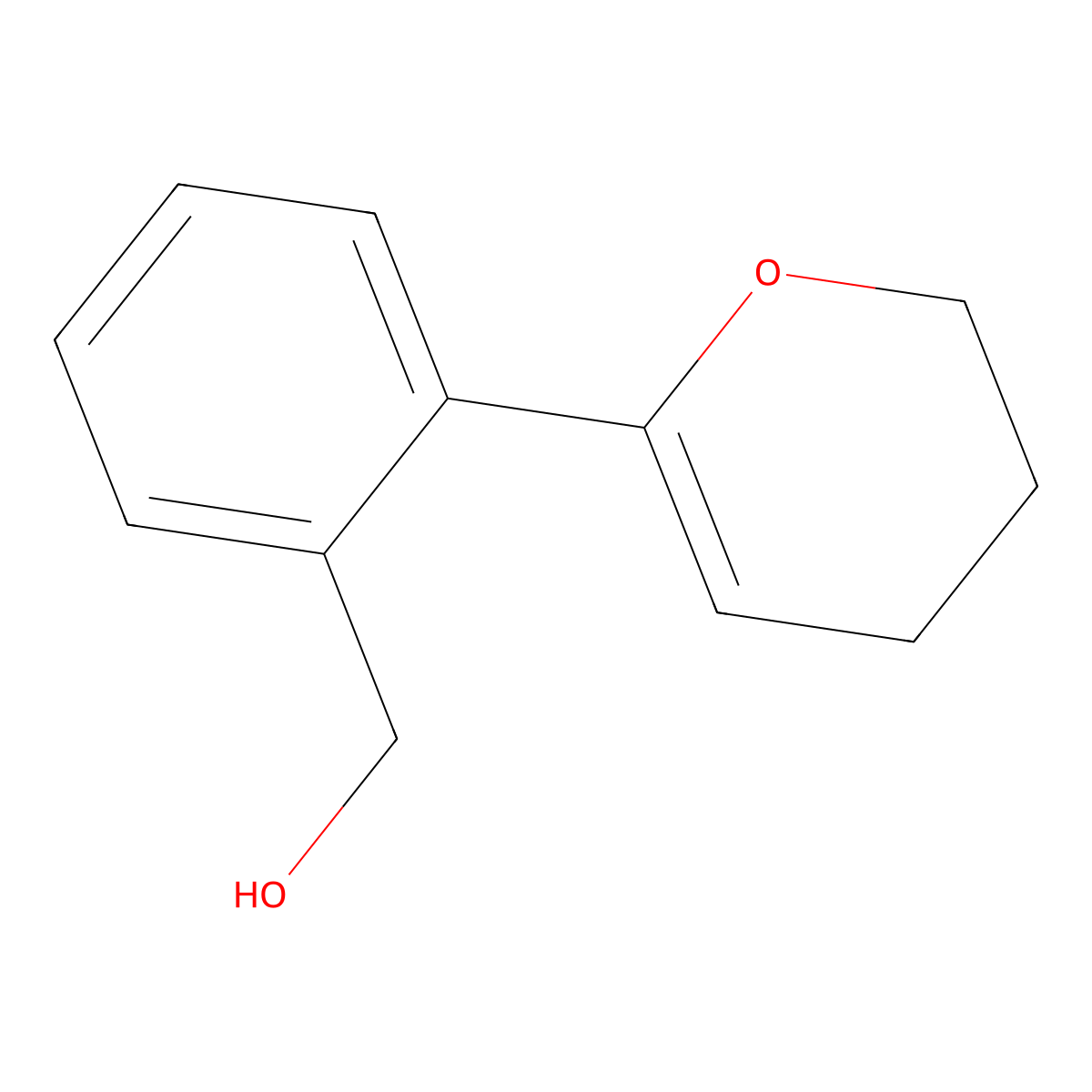[2-(3,4-dihydro-2H-pyran-6-yl)phenyl]methanol molecular structure, CAS 304669-40-7