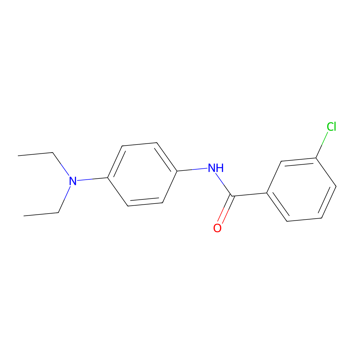 3-chloro-N-[4-(diethylamino)phenyl]benzamide molecular structure, CAS 304672-12-6