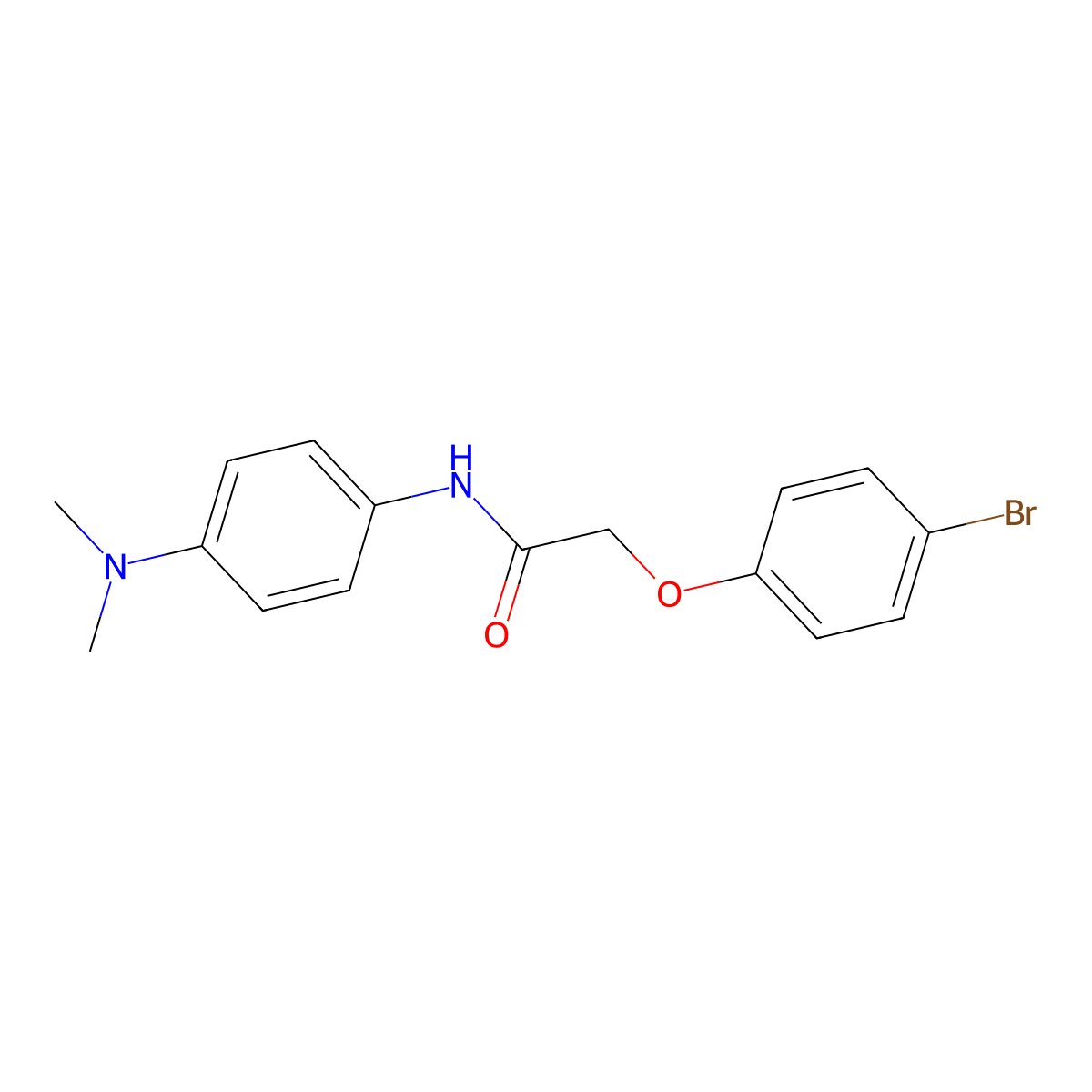 2-(4-bromophenoxy)-N-[4-(dimethylamino)phenyl]acetamide molecular structure, CAS 304672-26-2