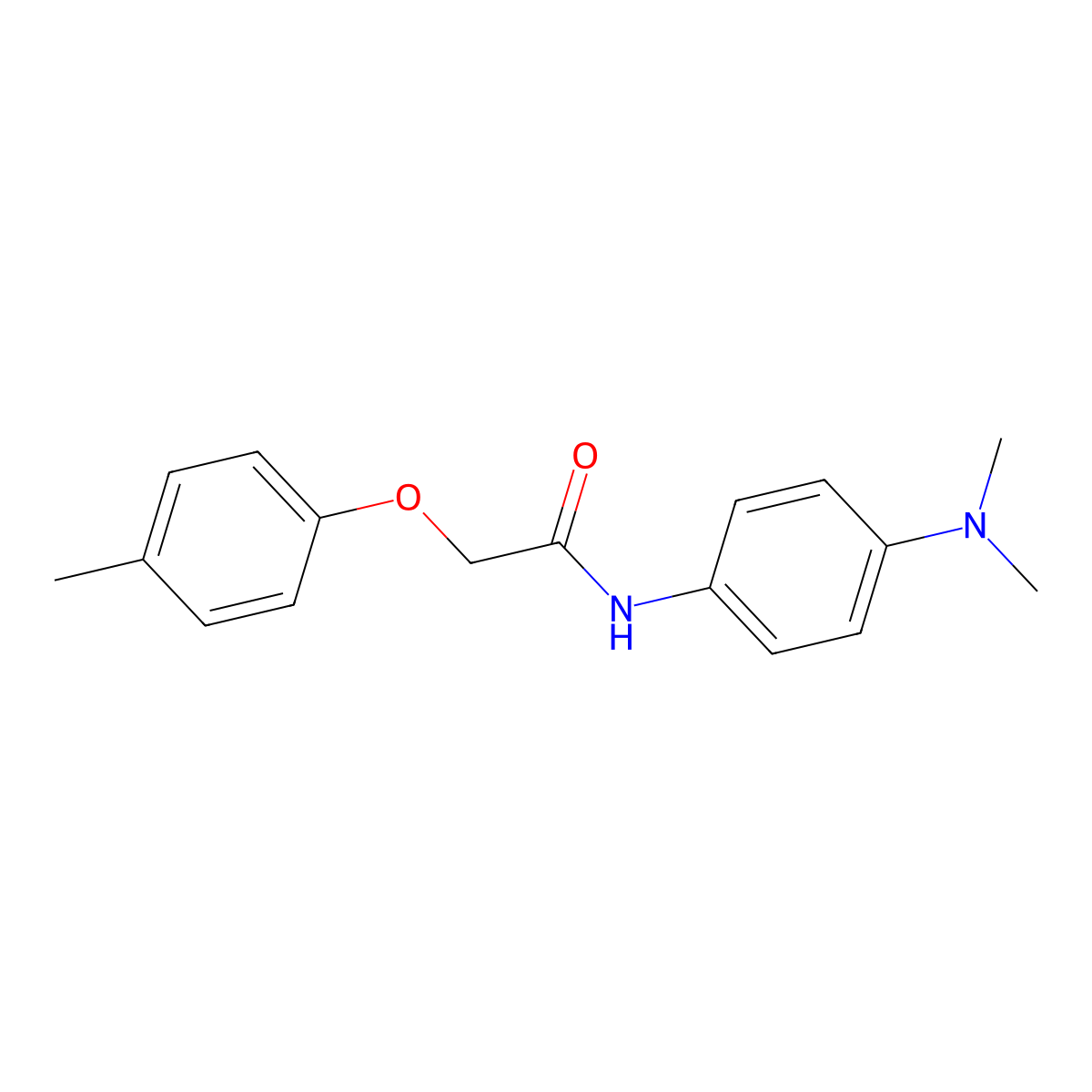 N-[4-(dimethylamino)phenyl]-2-(4-methylphenoxy)acetamide molecular structure, CAS 304672-27-3
