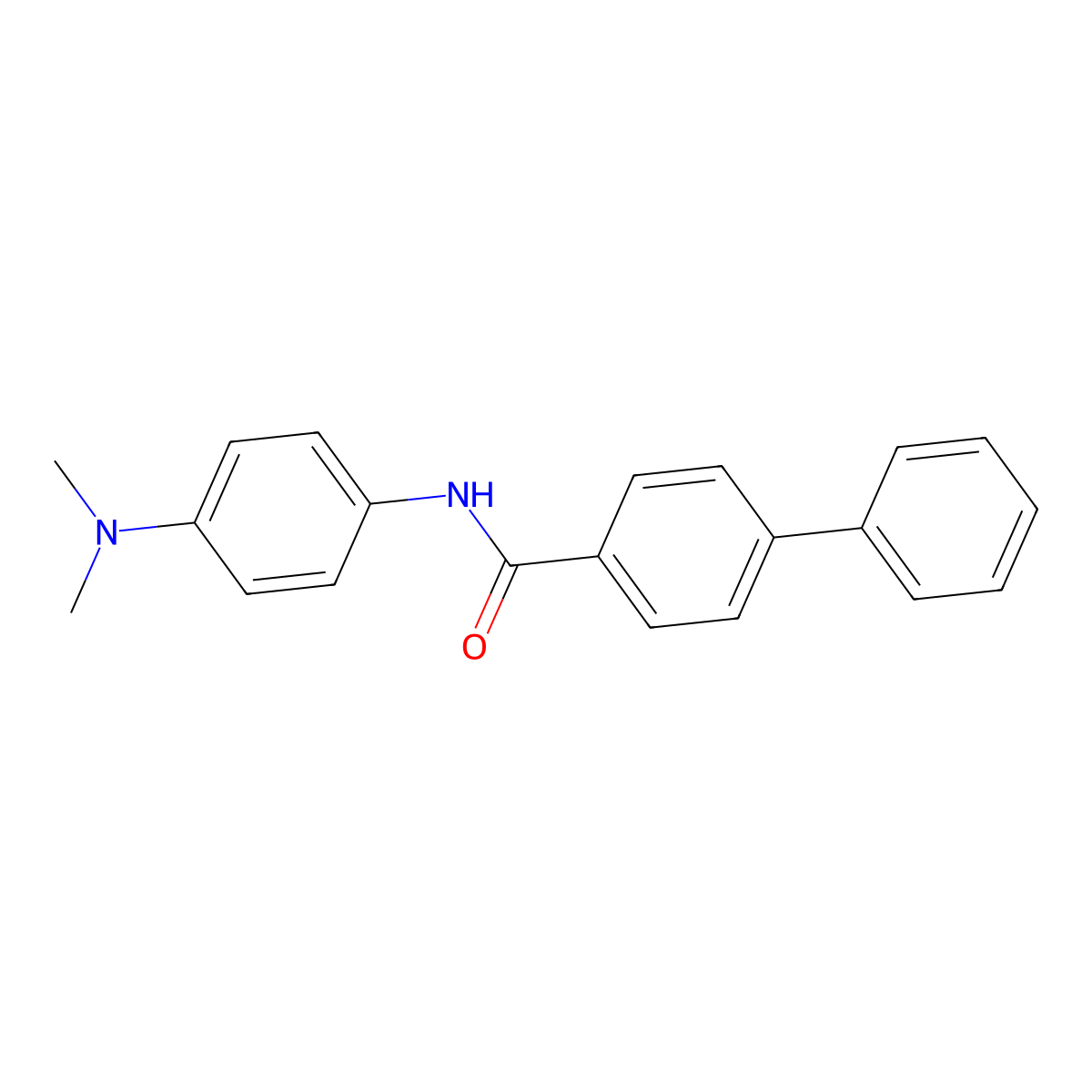 N-[4-(dimethylamino)phenyl]biphenyl-4-carboxamide molecular structure, CAS 304672-38-6