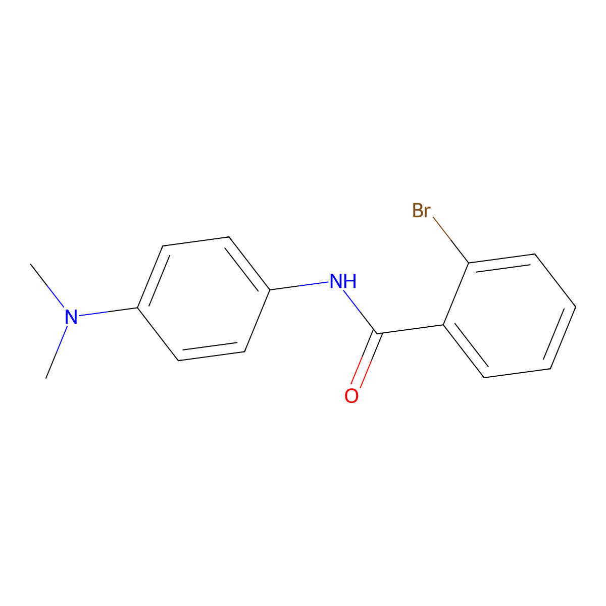 2-bromo-N-(4-(dimethylamino)phenyl)benzamide molecular structure, CAS 304672-44-4