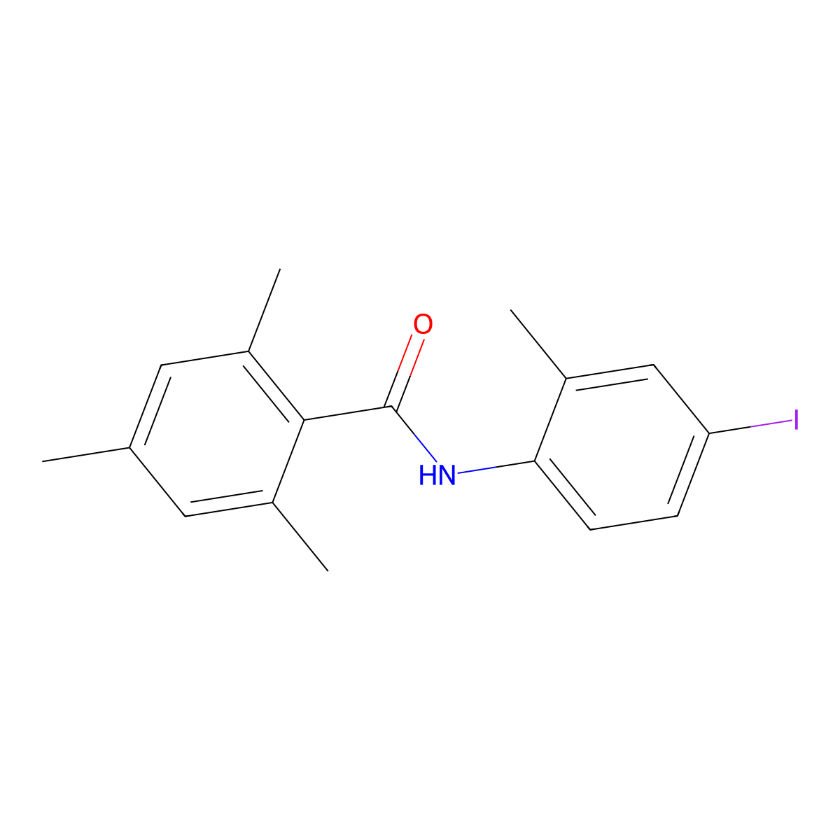 N-(4-iodo-2-methylphenyl)-2,4,6-trimethylbenzamide molecular structure, CAS 304672-63-7