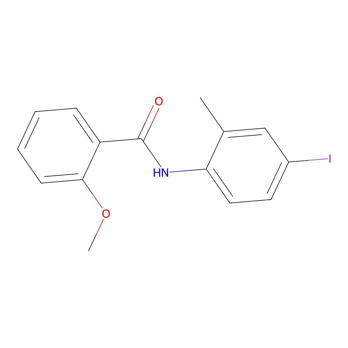 N-(4-iodo-2-methylphenyl)-2-methoxybenzamide molecular structure, CAS 304672-64-8