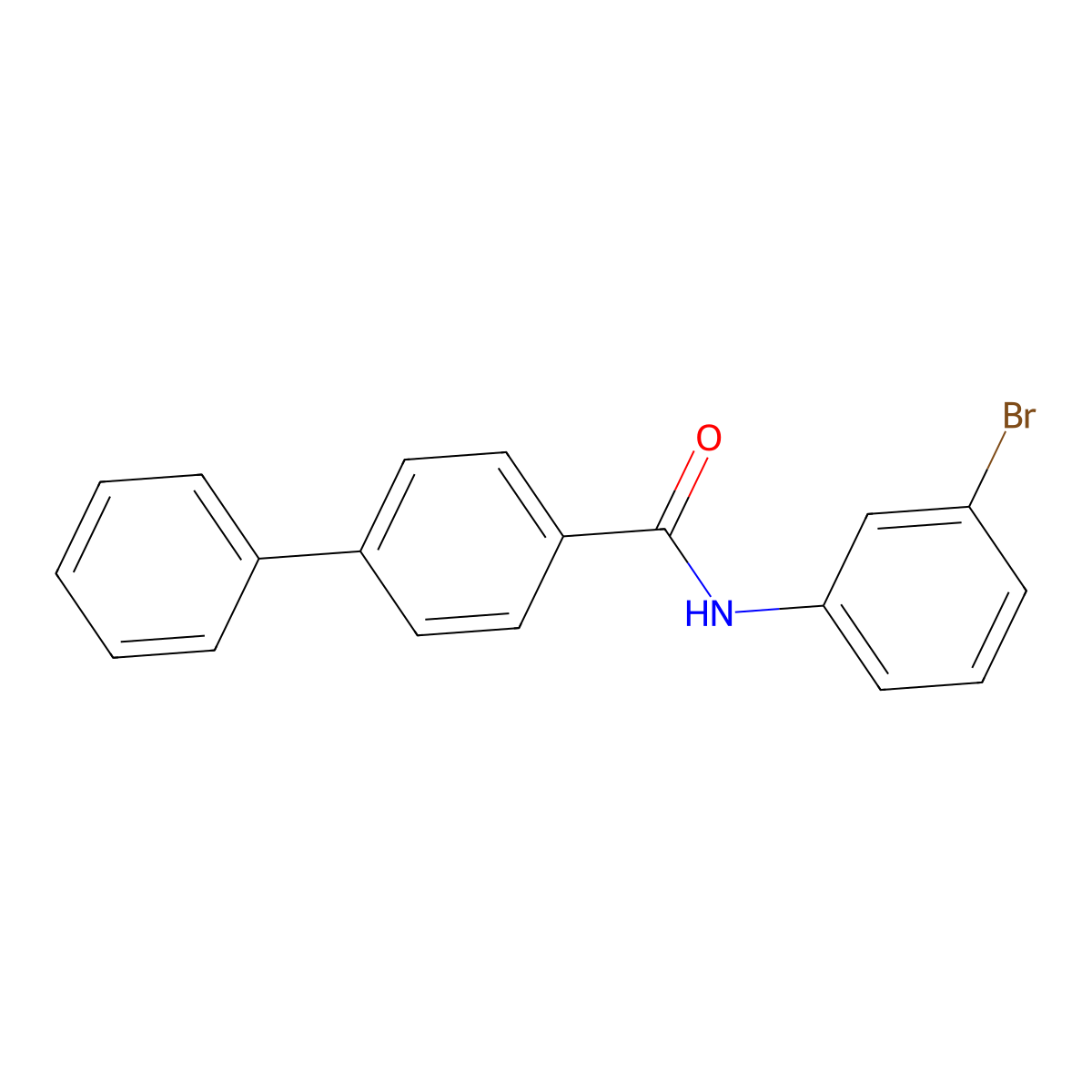 N-(3-bromophenyl)[1,1'-biphenyl]-4-carboxamide molecular structure, CAS 304672-86-4